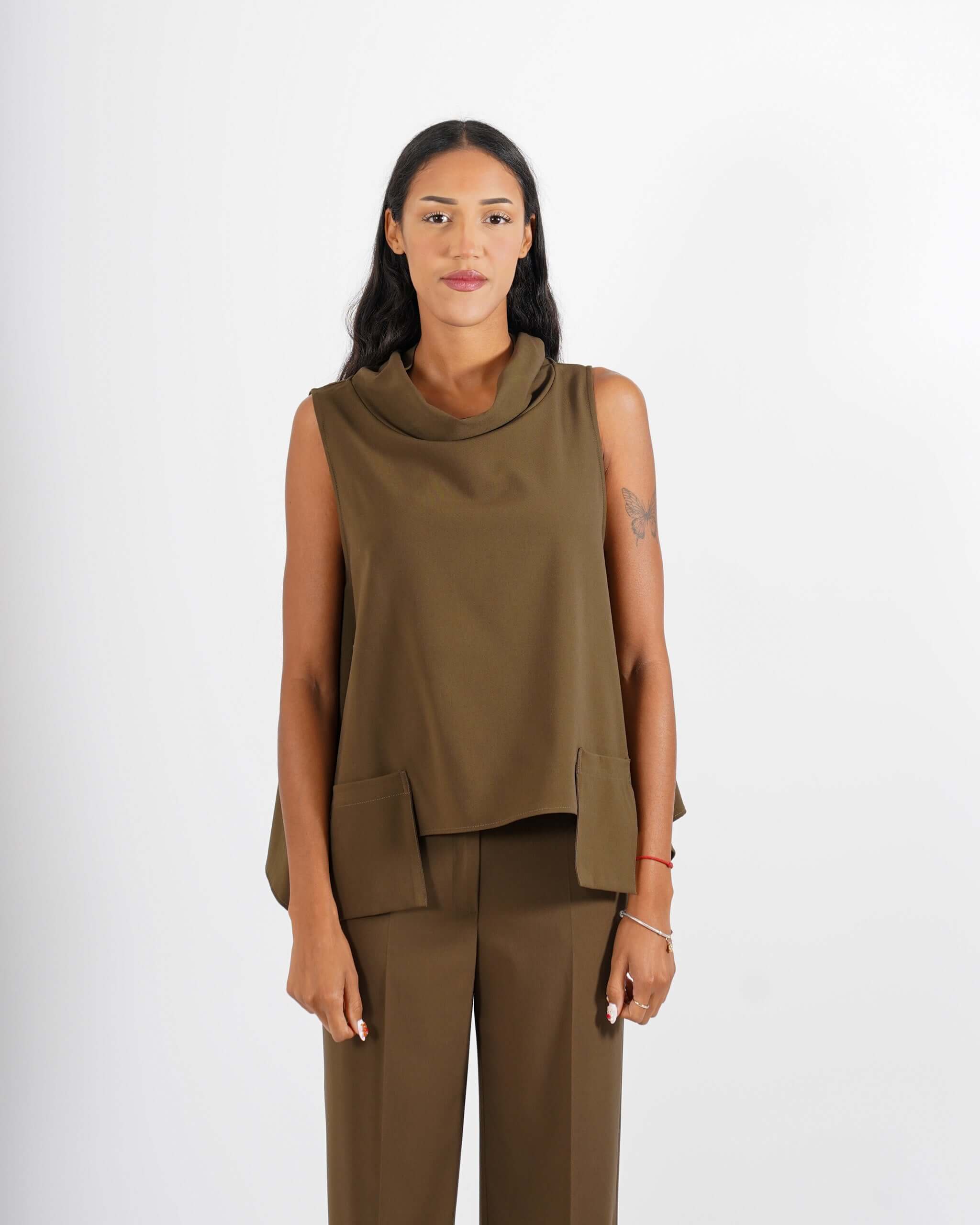 Blusa smanicata asimmetrica - Mirata - Hope Fashion