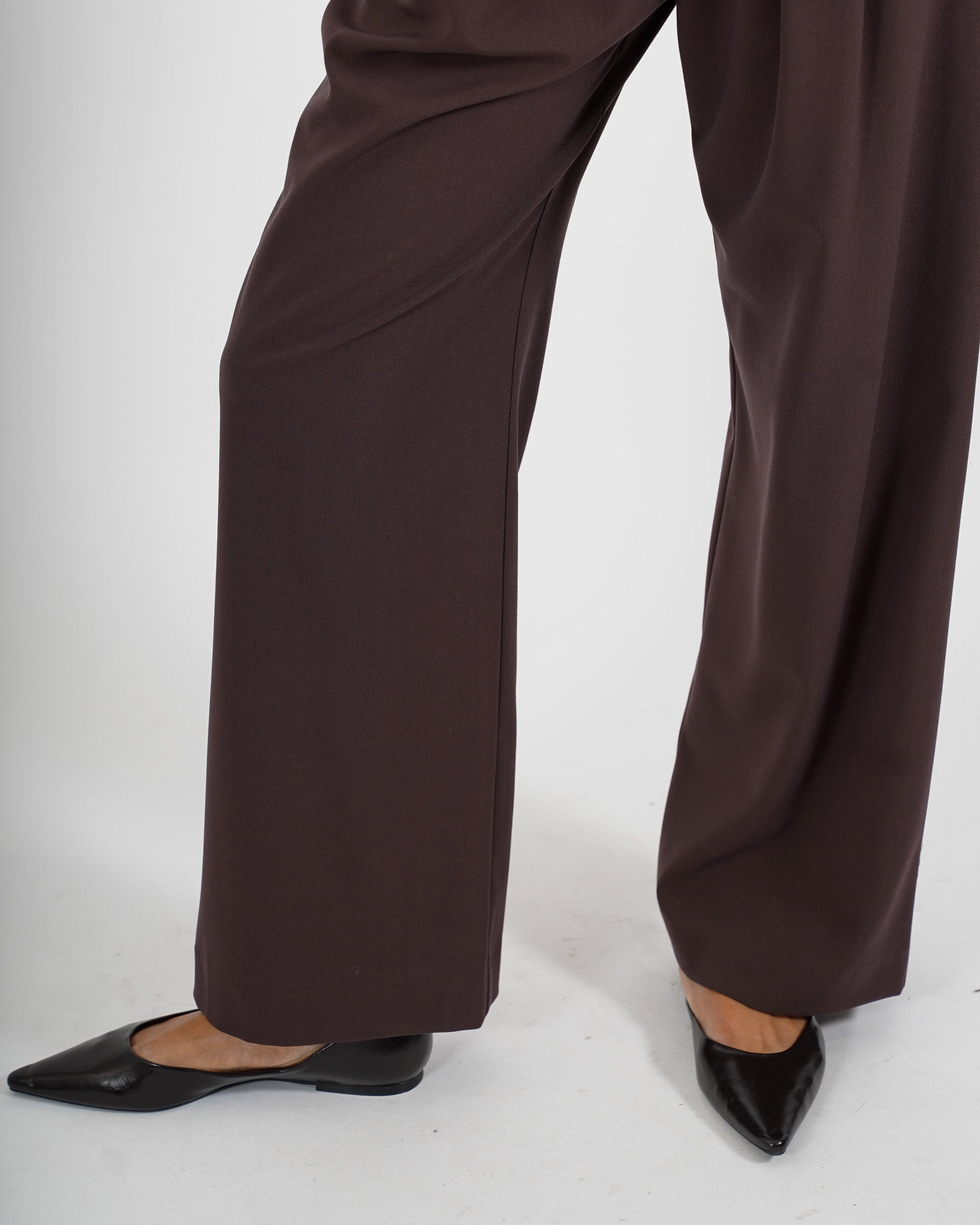 Pantaloni vita alta con pence vestibilità regular in gabardina stretch - Agostina - Hope Fashion