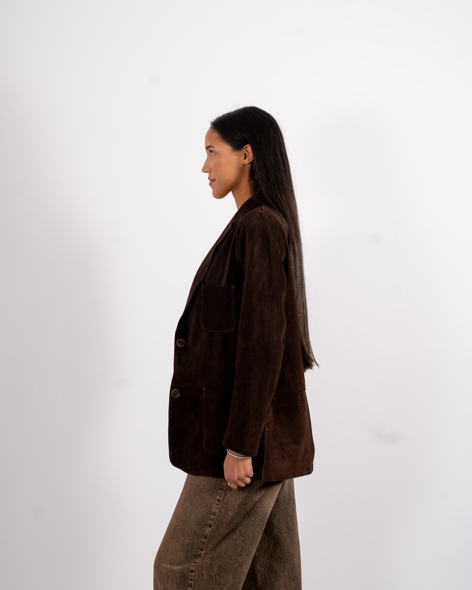 Blazer con tasche in crosta vintage - Dragana