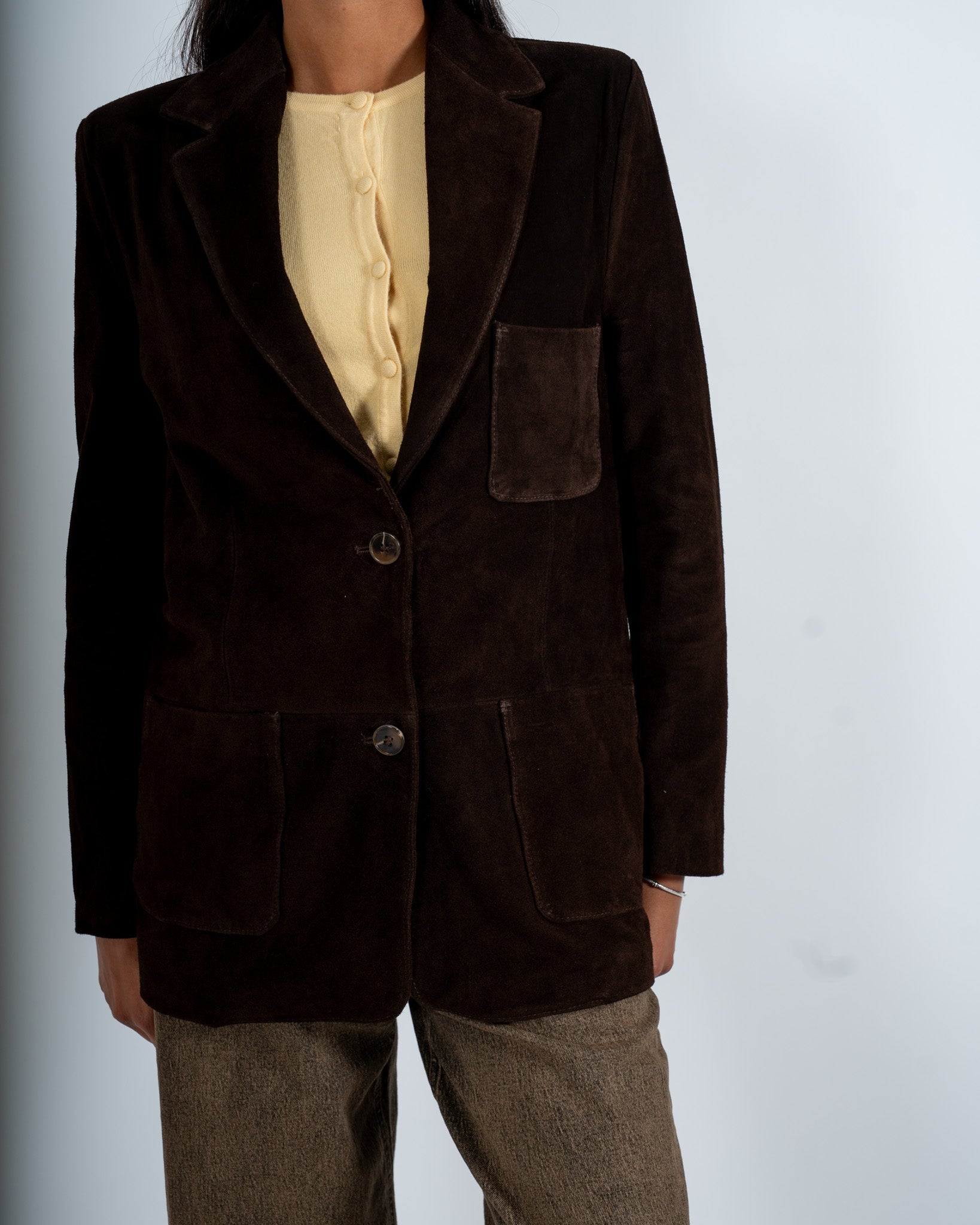Blazer con tasche in crosta vintage - Dragana