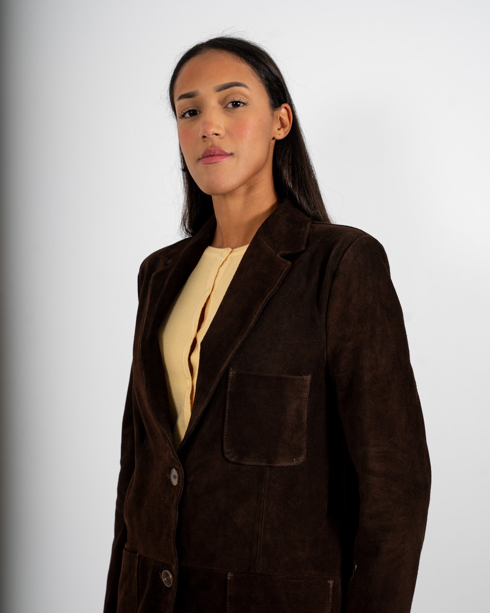 Blazer con tasche in crosta vintage - Dragana