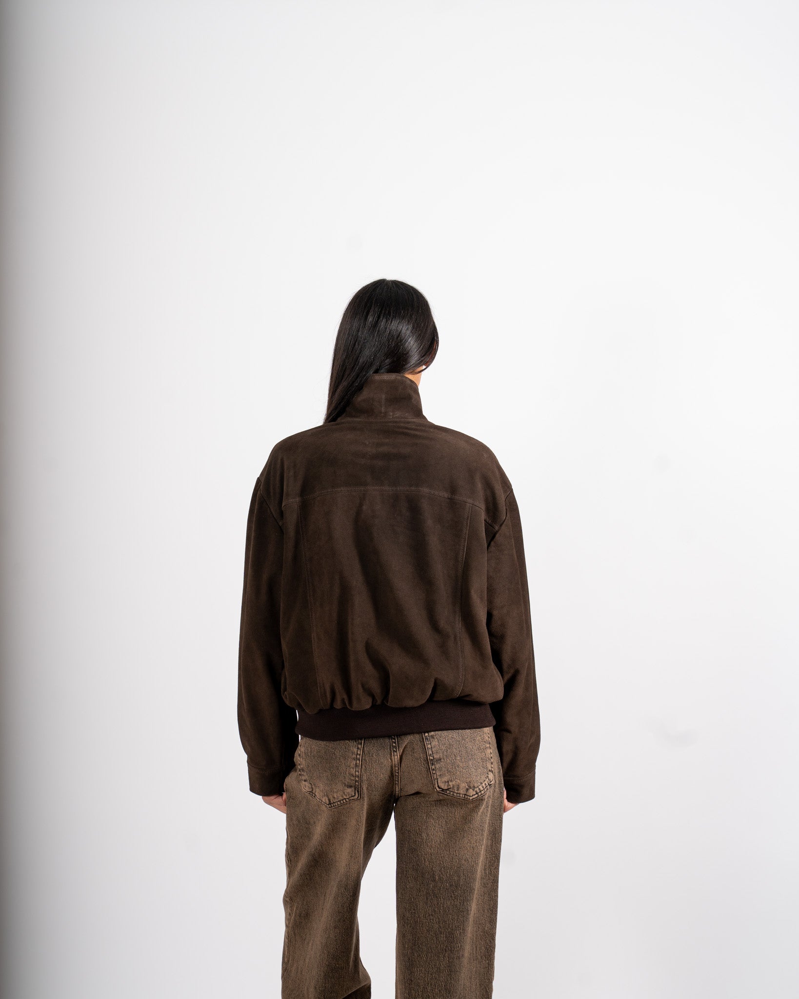 Bomber con cappuccio e zip in crosta vintage - Ivanka