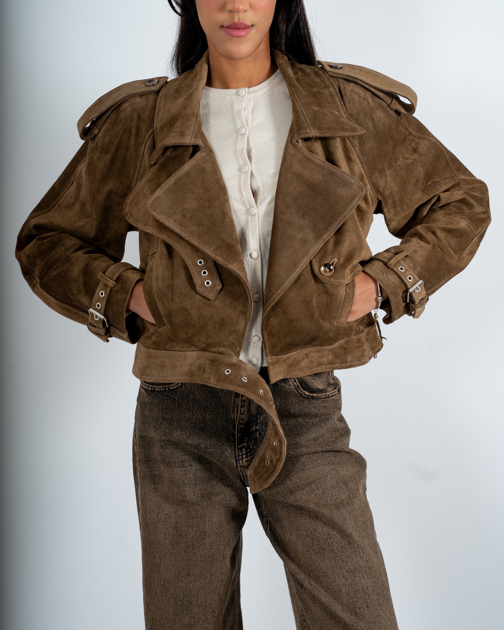 Biker monopetto in crosta vintage - Ayanna