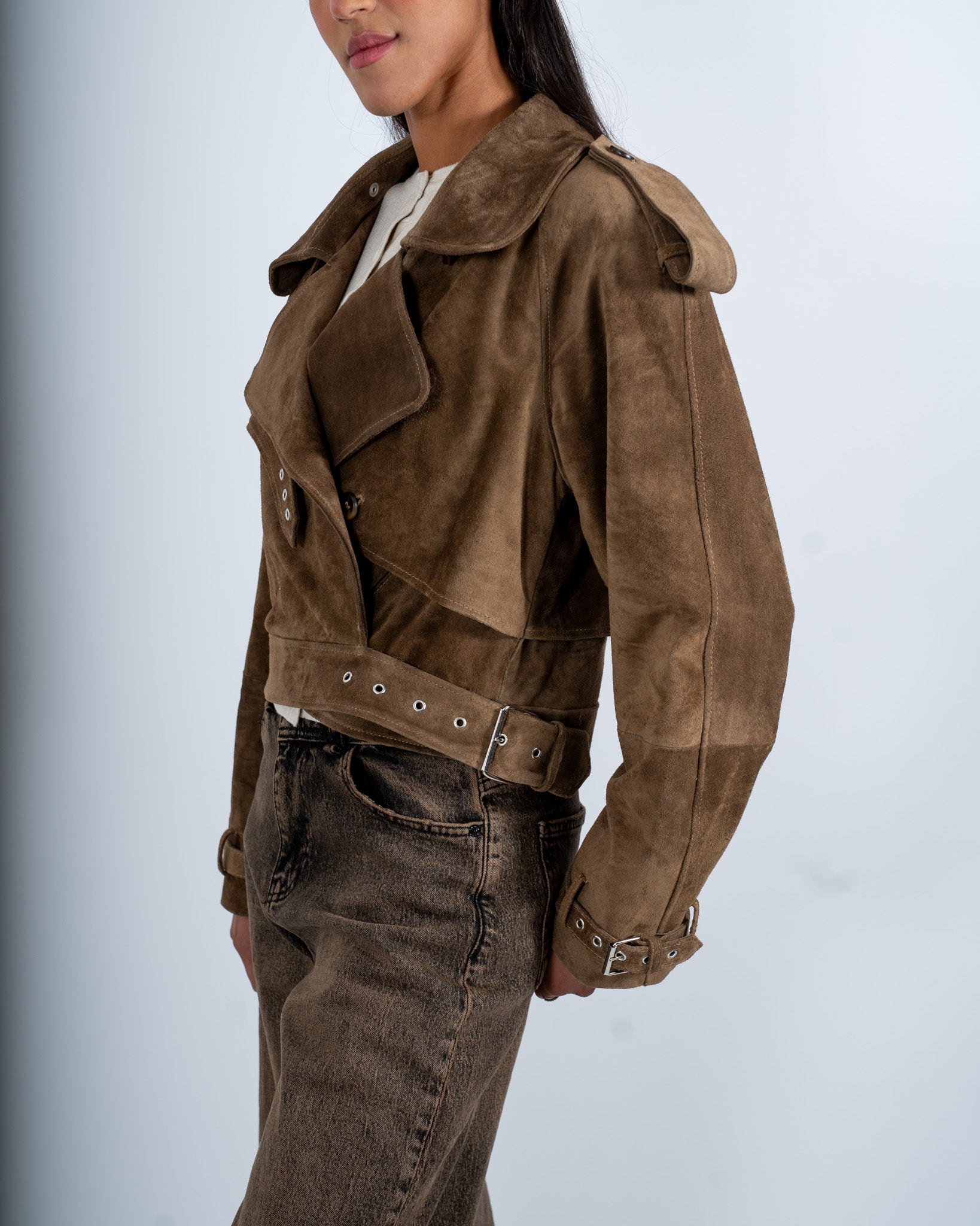 Biker monopetto in crosta vintage - Ayanna