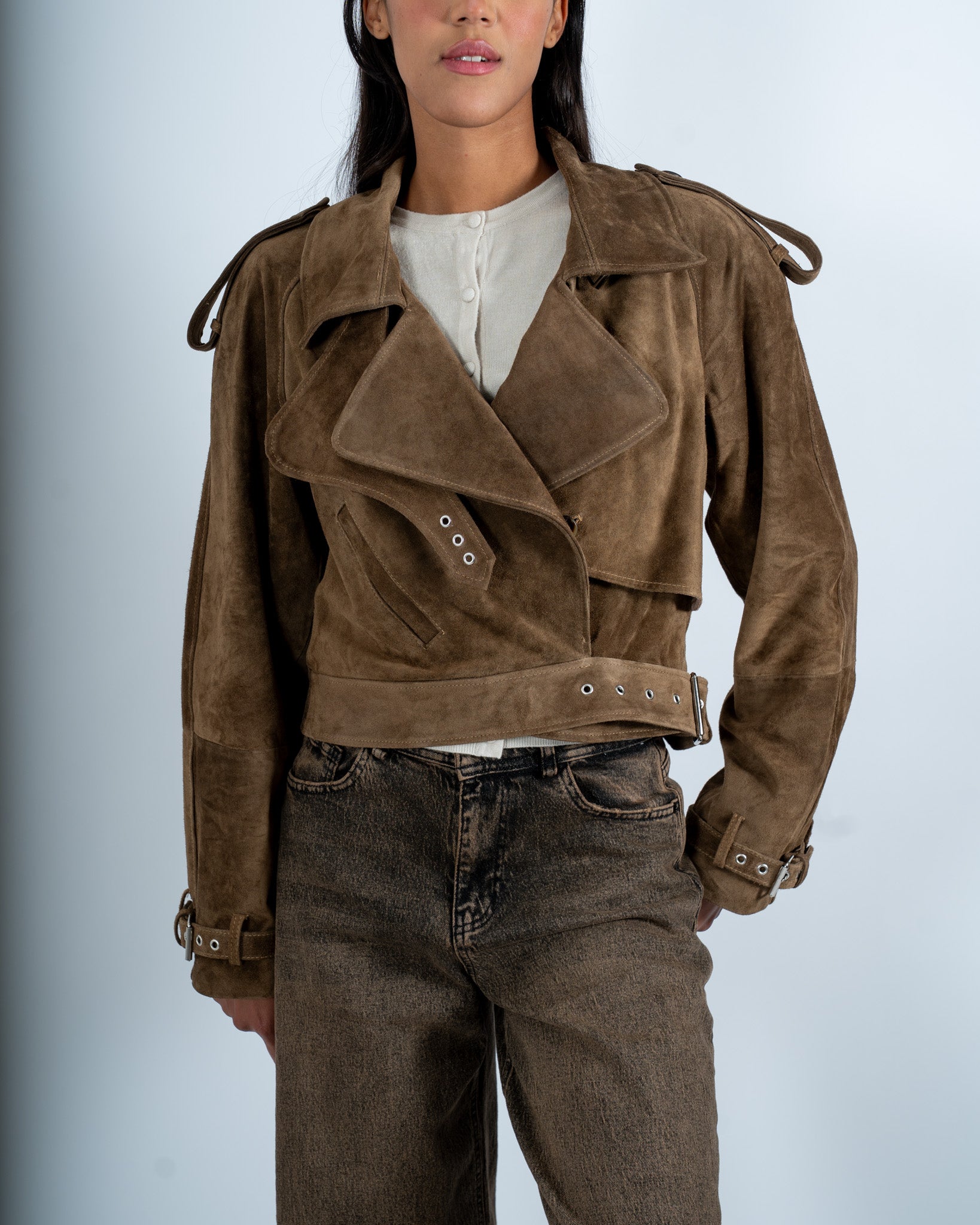 Biker monopetto in crosta vintage - Ayanna