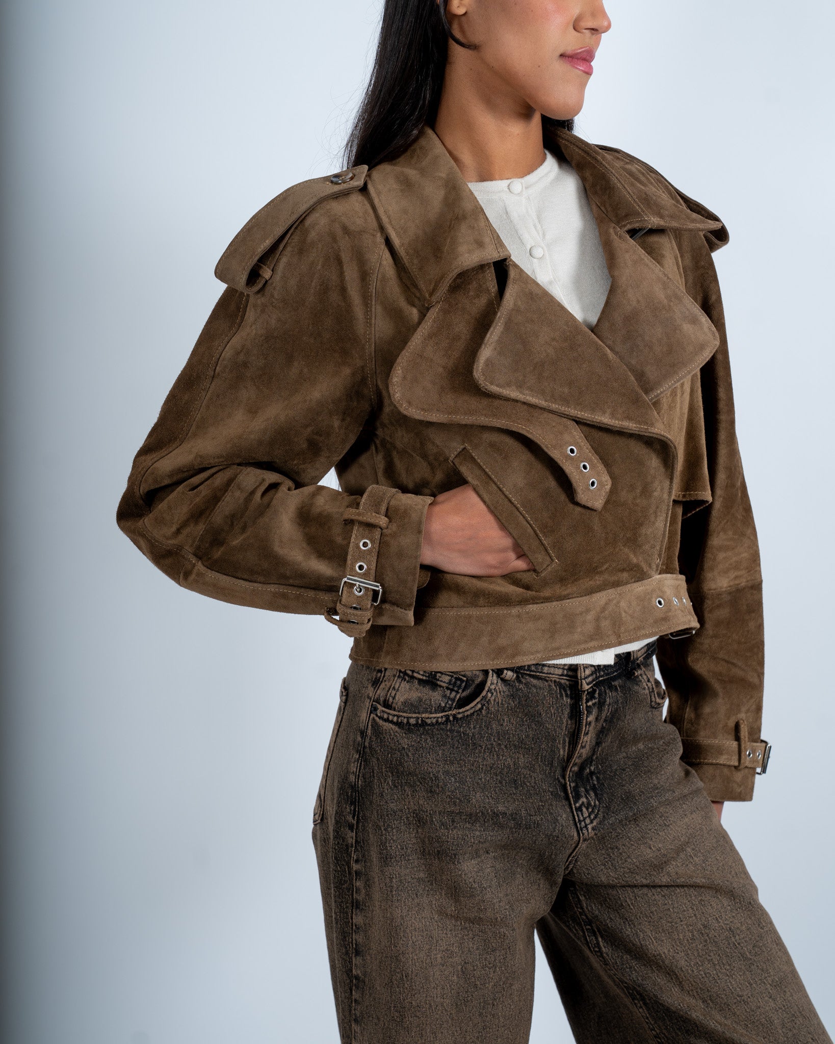 Biker monopetto in crosta vintage - Ayanna