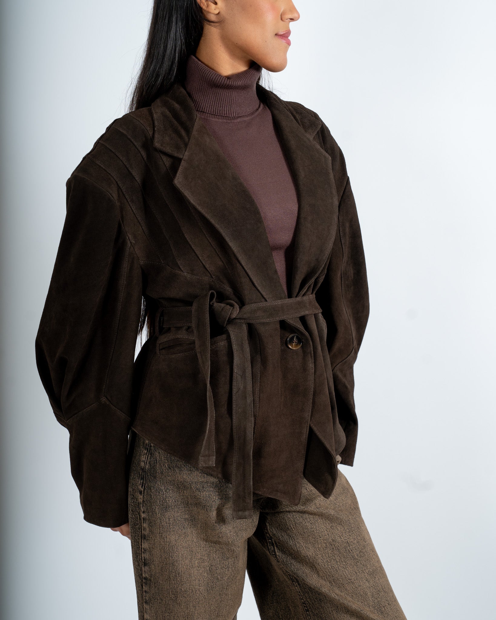 Giacca monopetto in crosta vintage - Shona