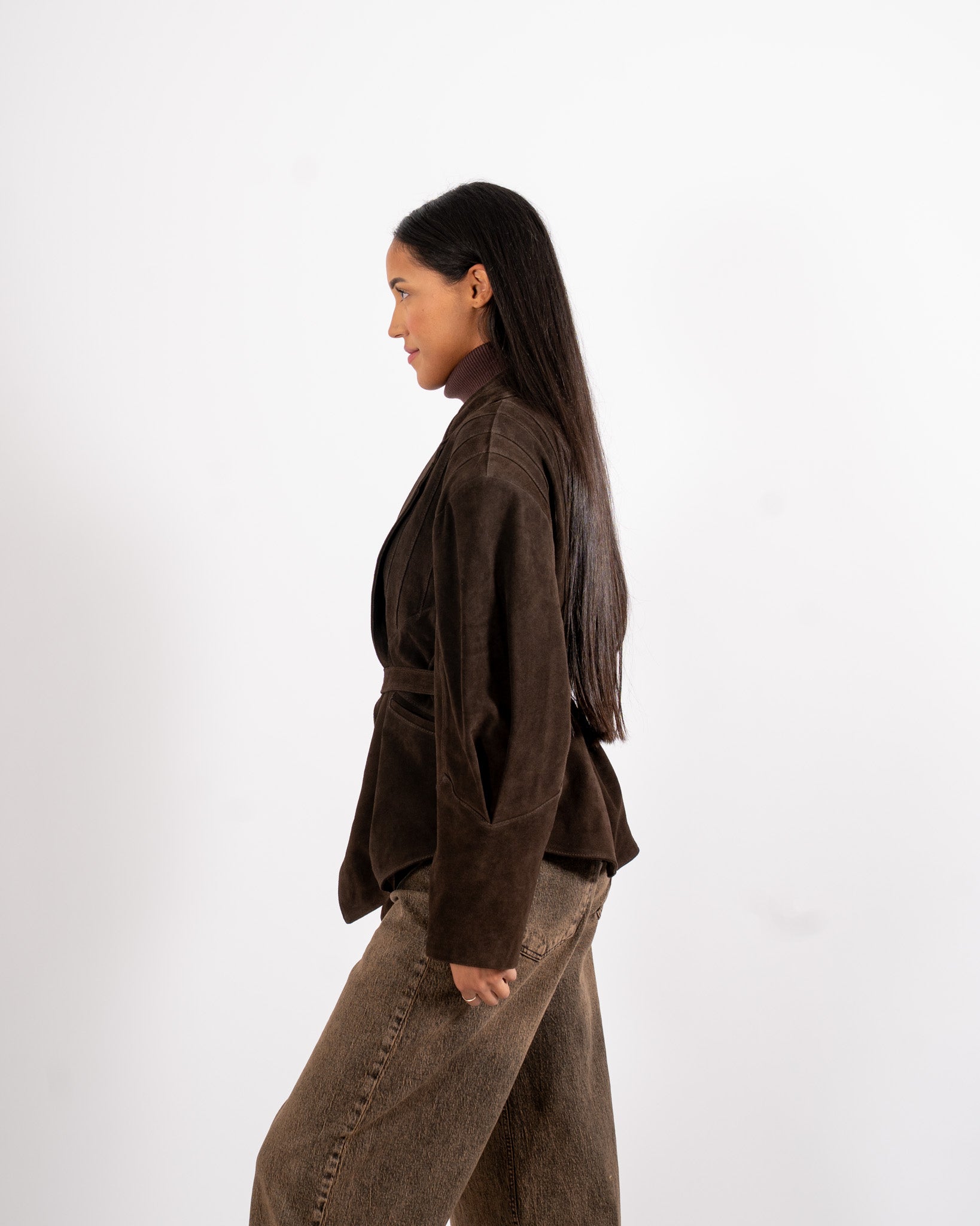 Giacca monopetto in crosta vintage - Shona