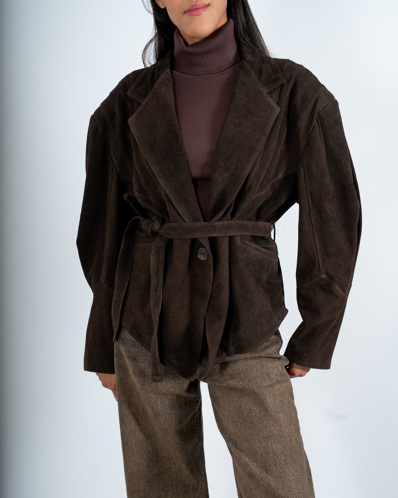 Giacca monopetto in crosta vintage - Shona