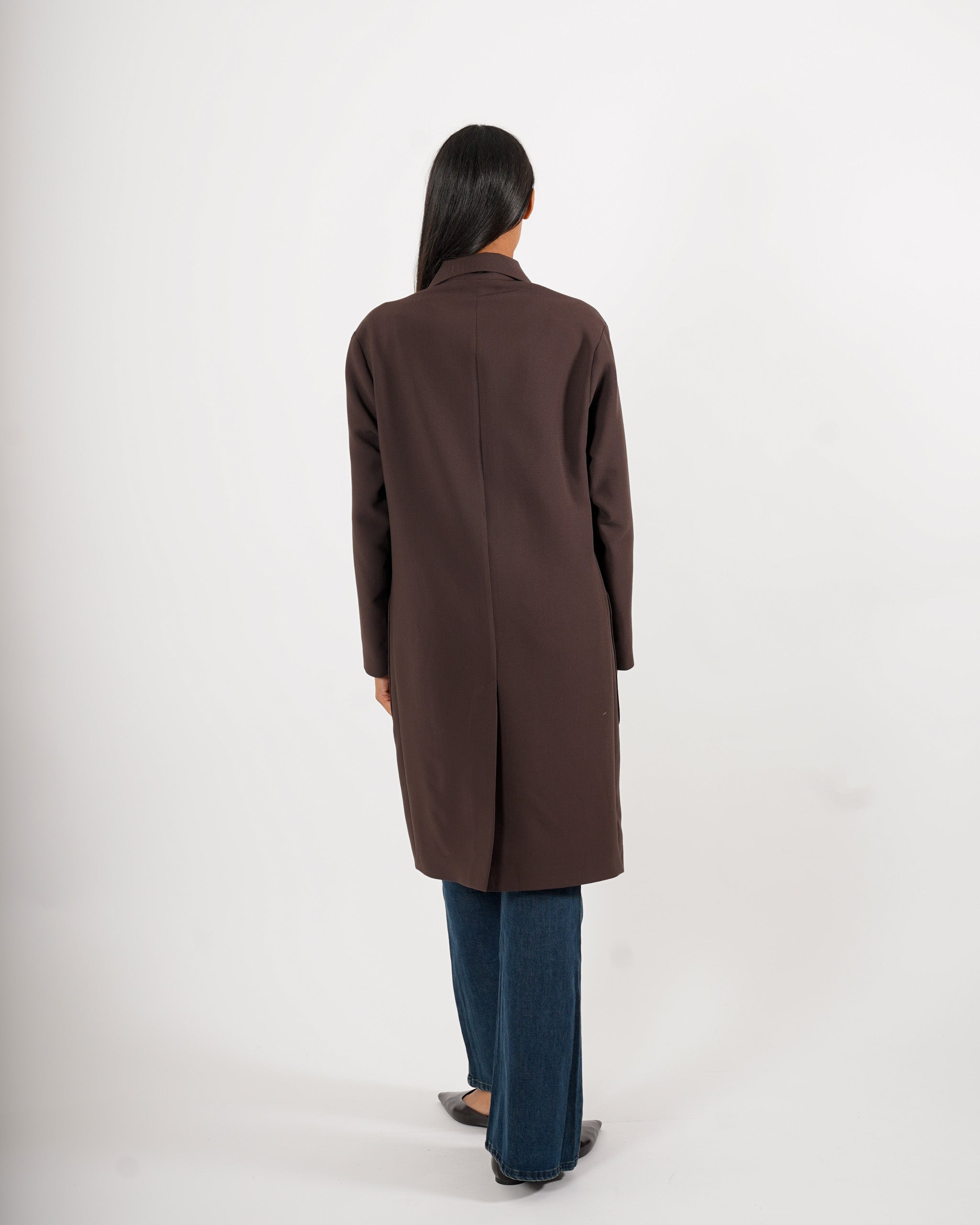 Cappotto lungo con tasche frontali - Diomede
