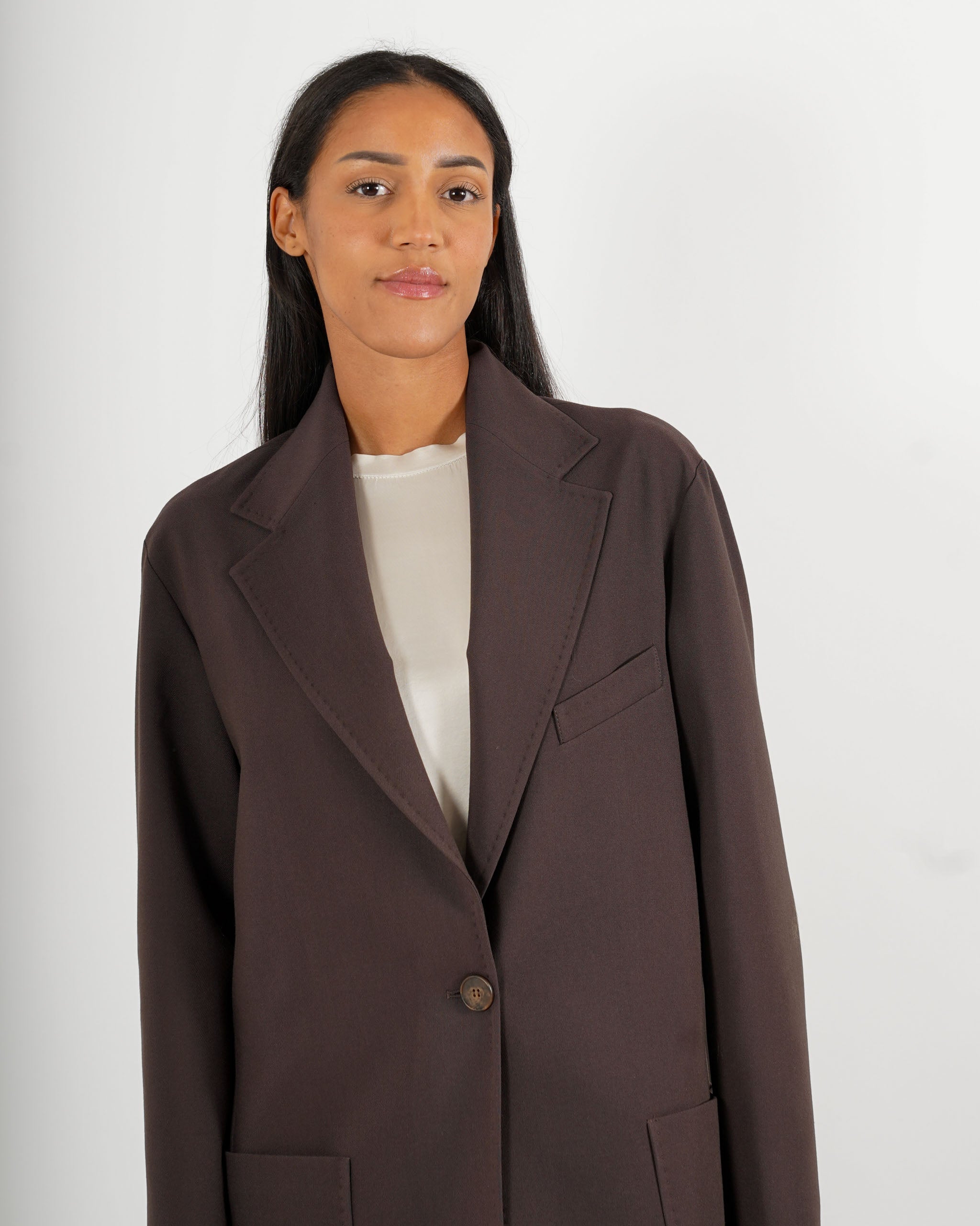 Cappotto lungo con tasche frontali - Diomede