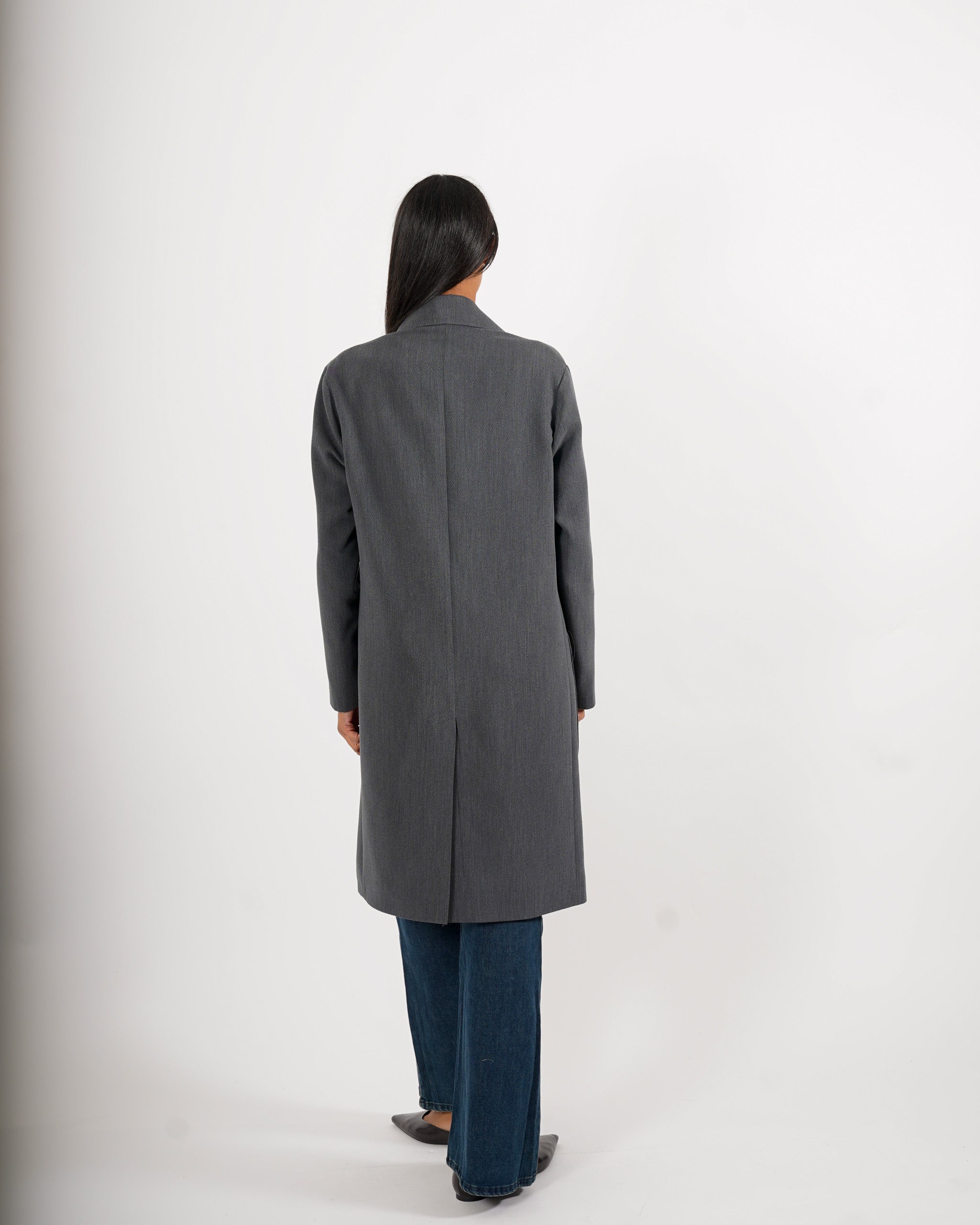 Cappotto lungo con tasche frontali - Diomede