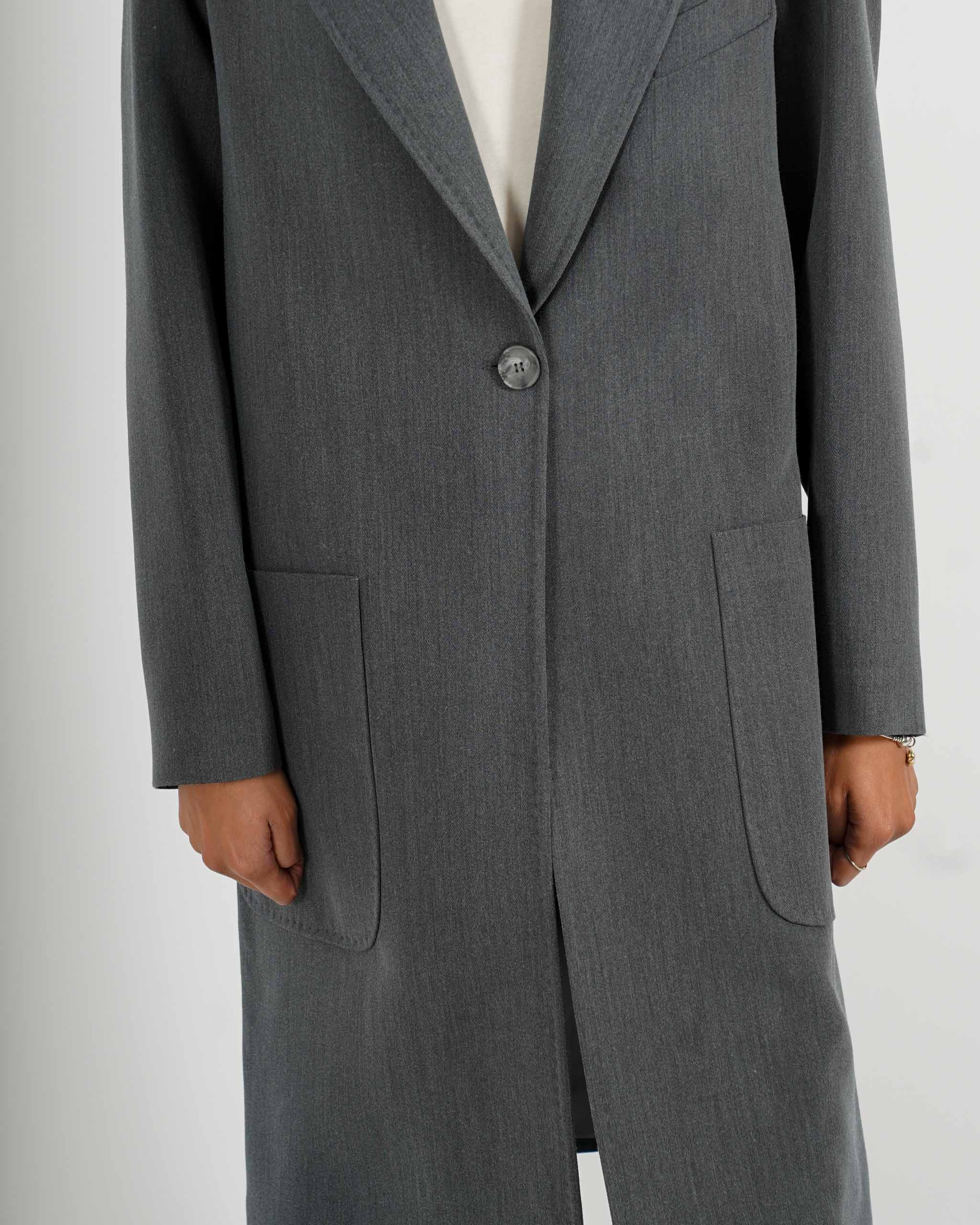 Cappotto lungo con tasche frontali - Diomede