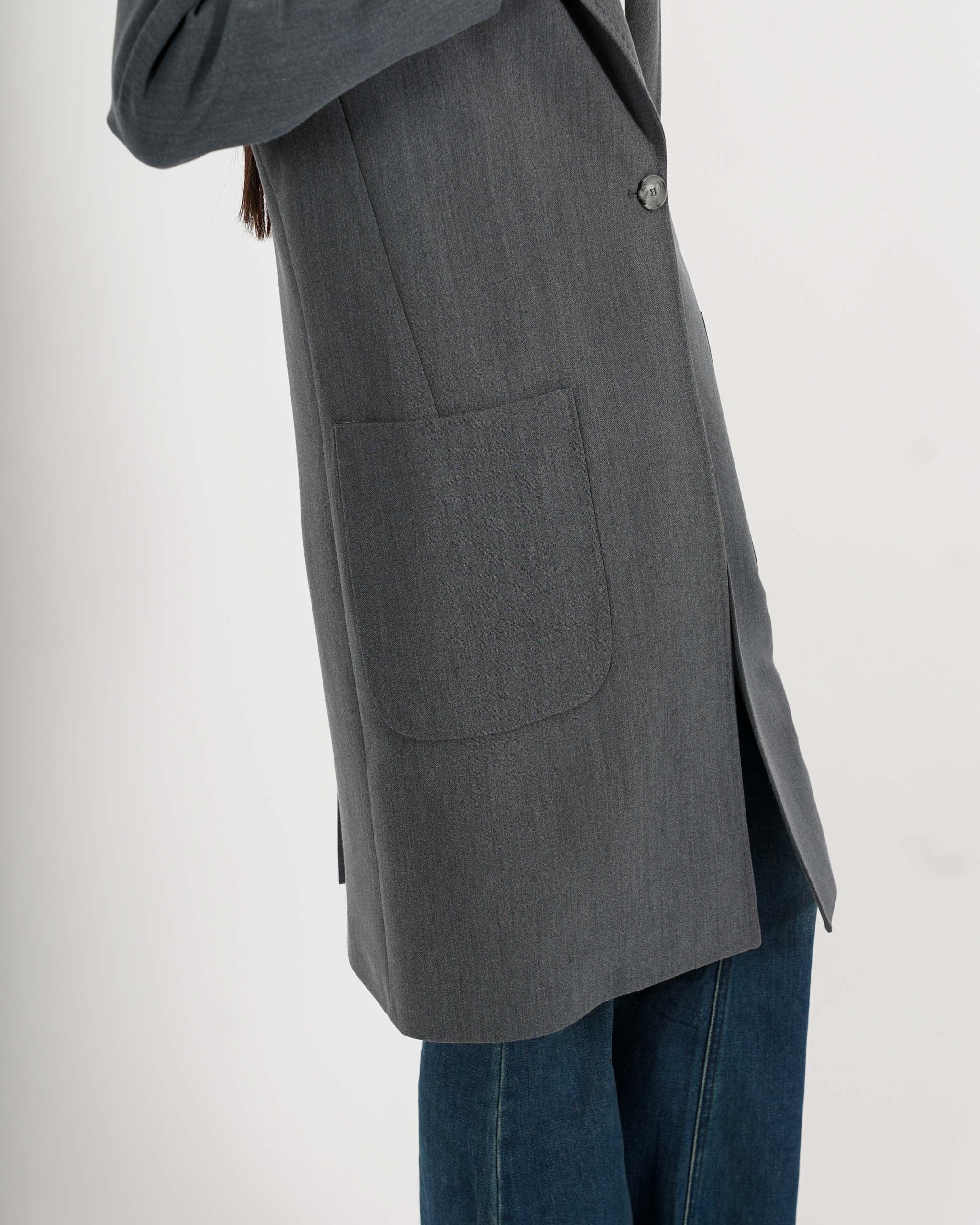 Cappotto lungo con tasche frontali - Diomede