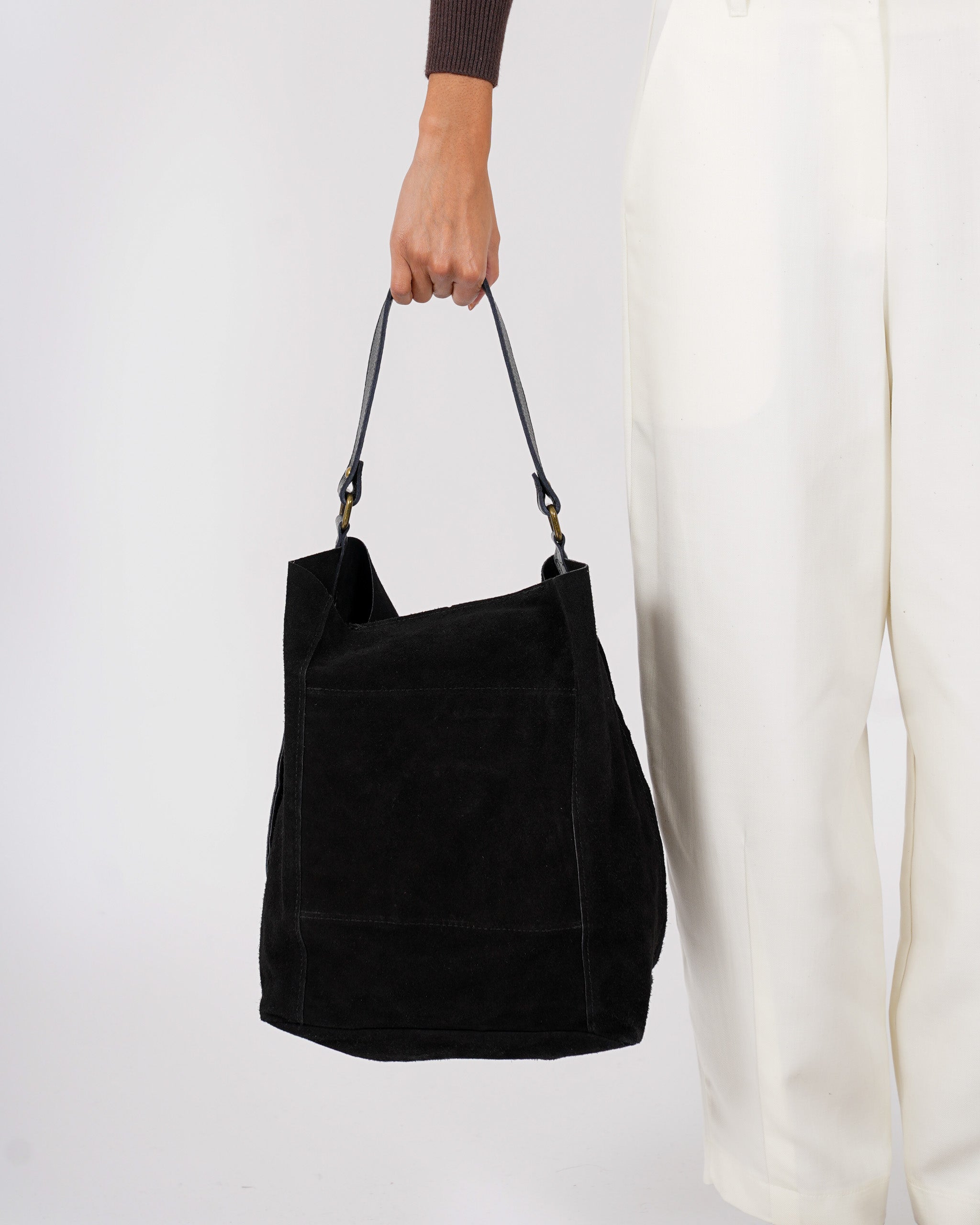 Borsa con tracolla in camoscio - Fabler