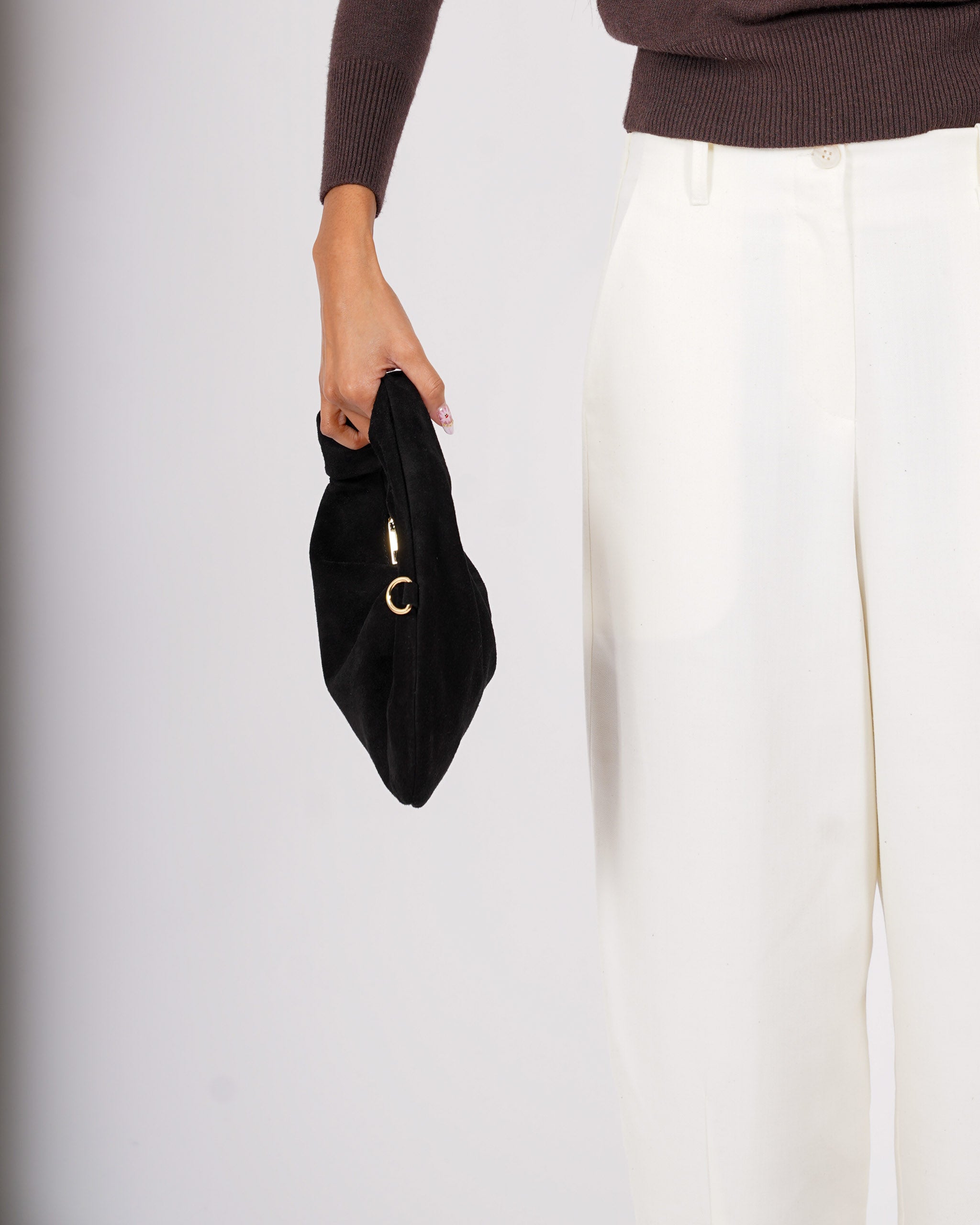 Mini borsa con nodo in camoscio - Groda