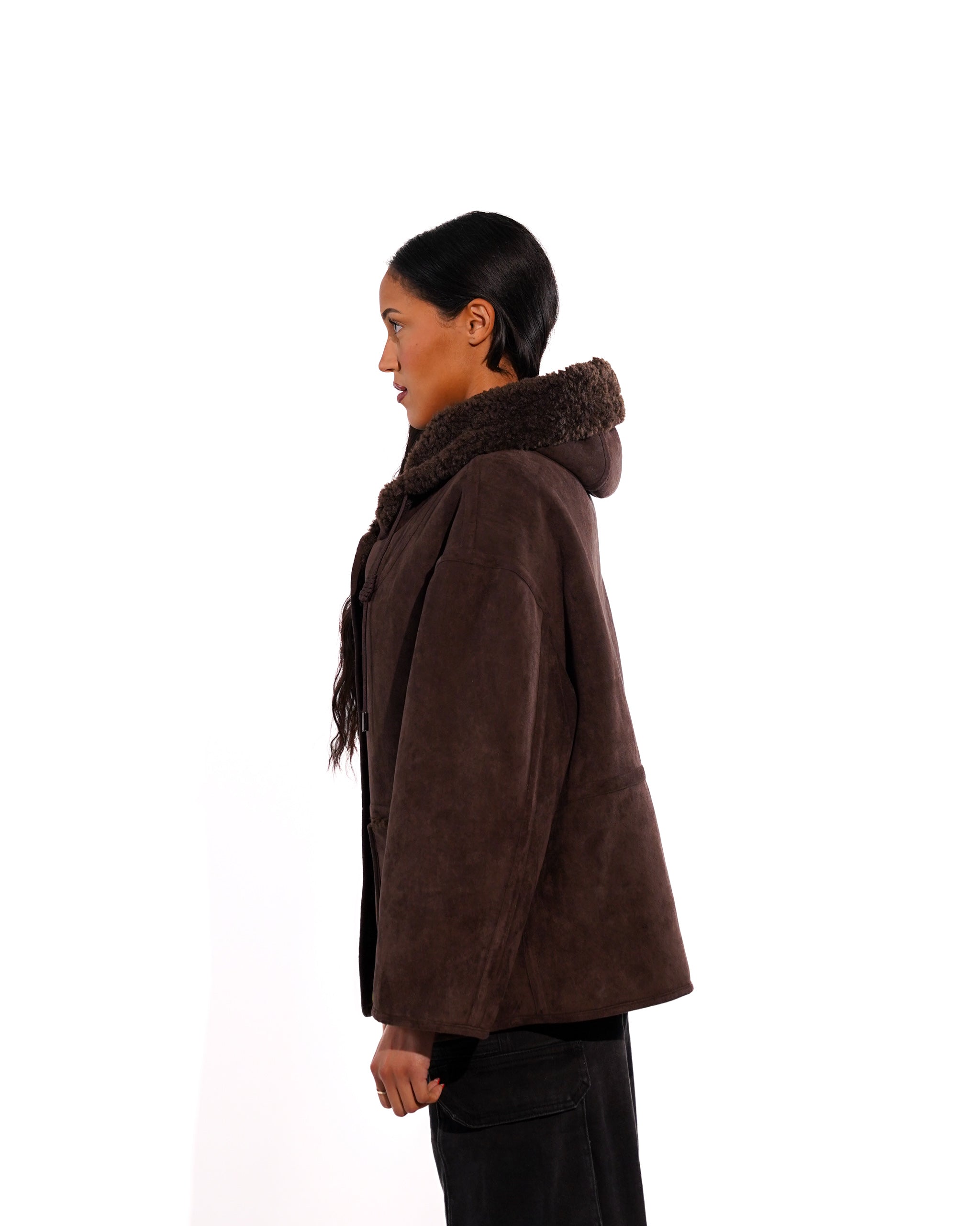 Ecomontone con cappuccio e tasche -Gilda