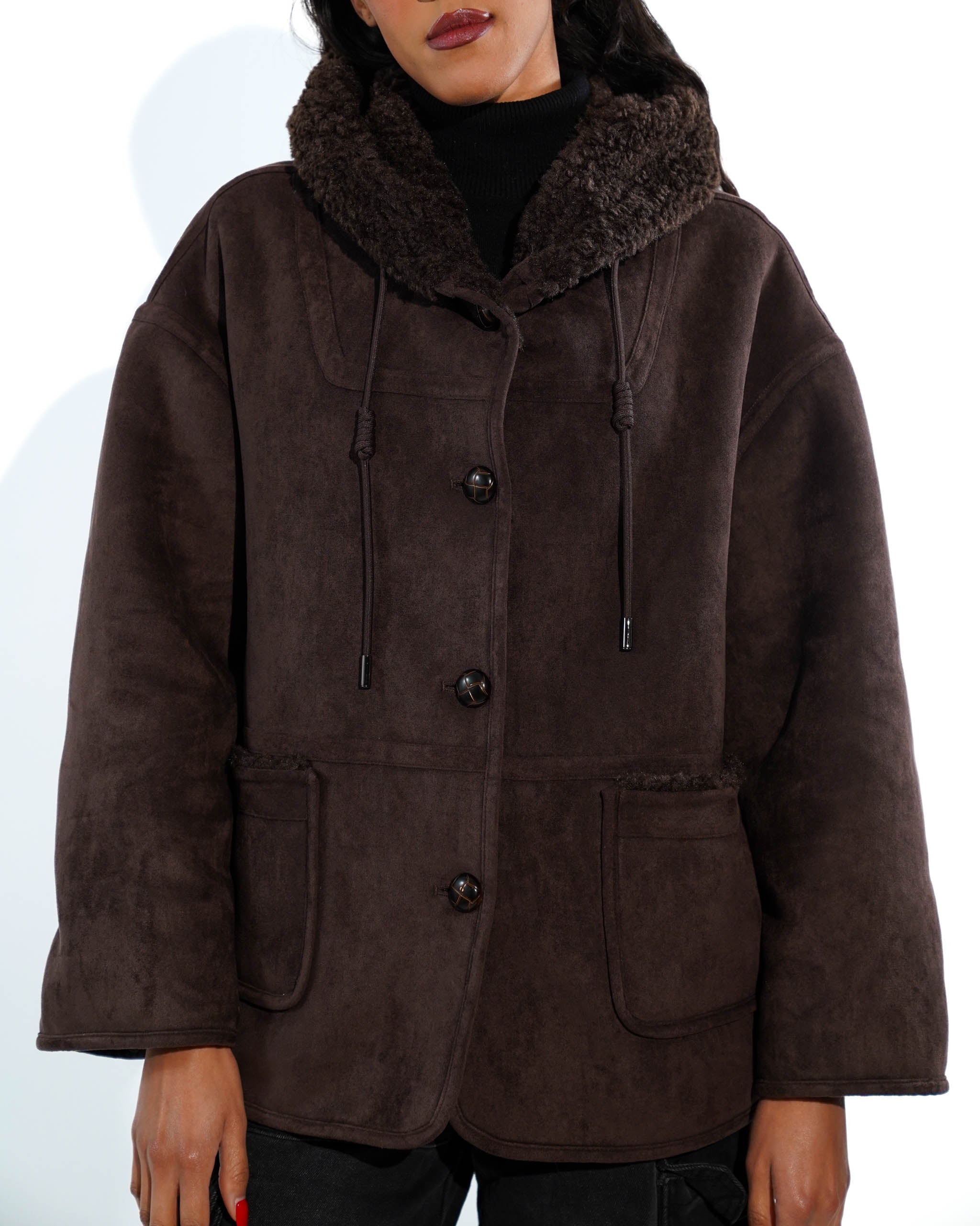 Ecomontone con cappuccio e tasche -Gilda