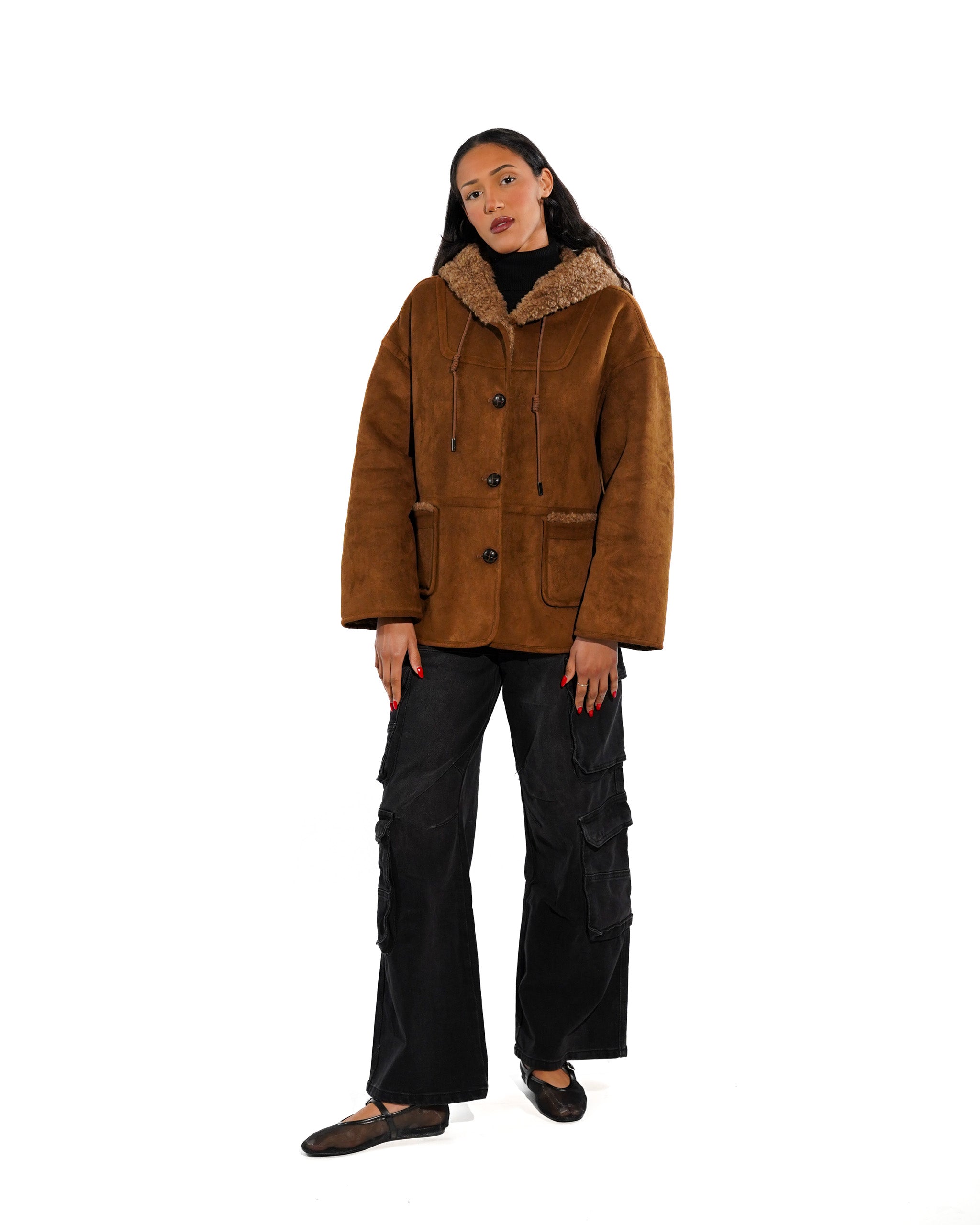 Ecomontone con cappuccio e tasche -Gilda