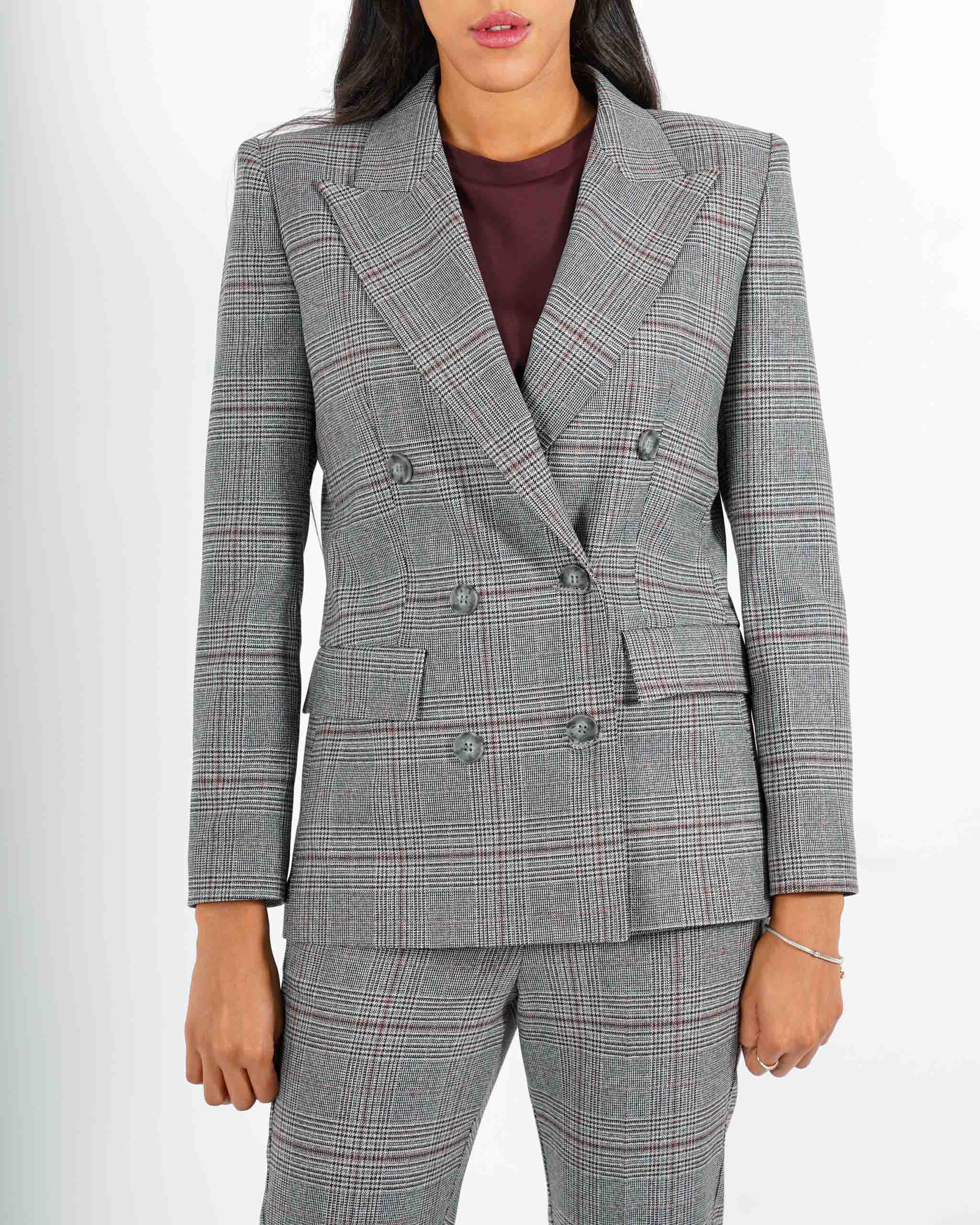 Giacca doppio petto con sei bottoni in frescolana - Tiffany