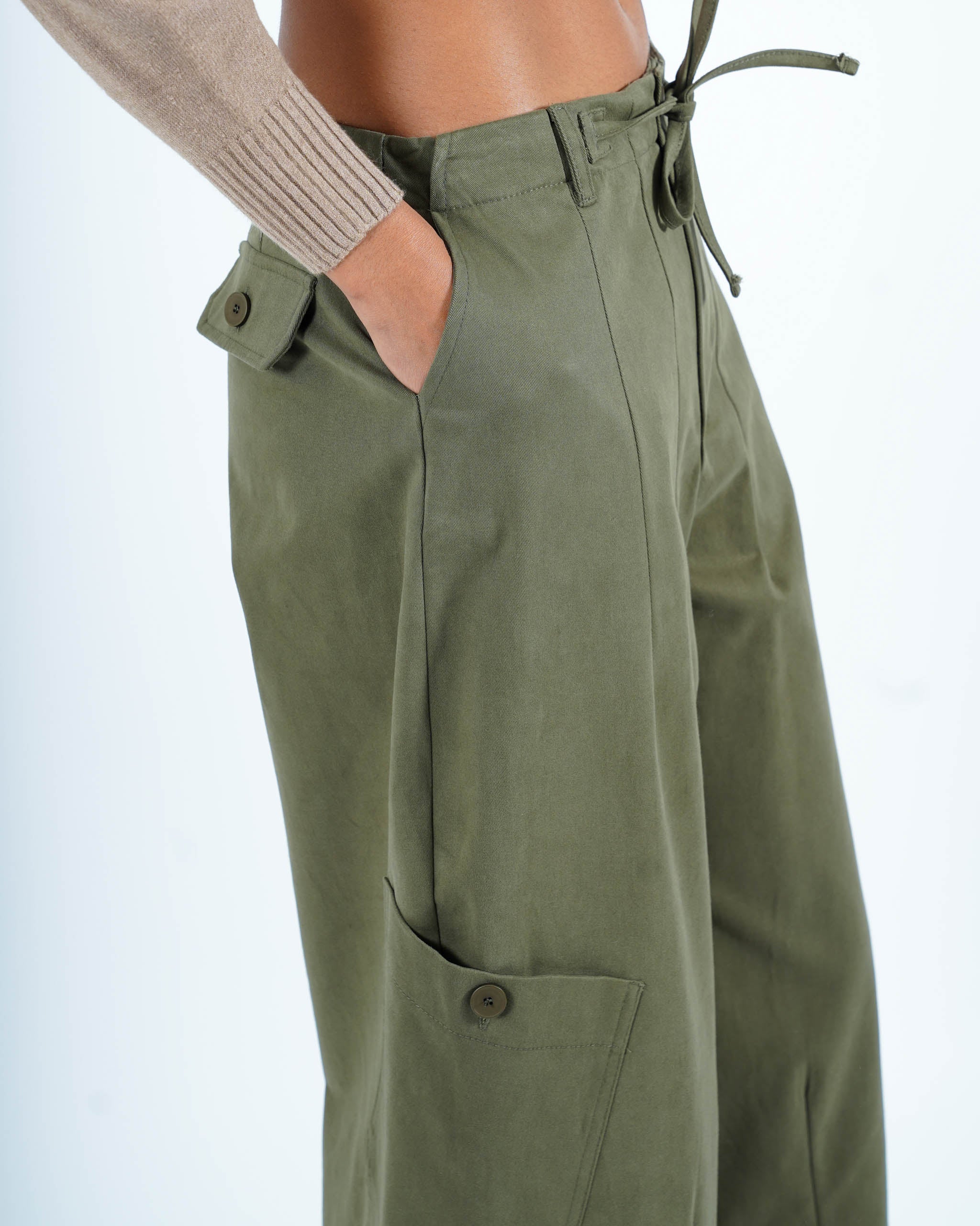 Pantaloni baloon con tasche in cotone - Drastica