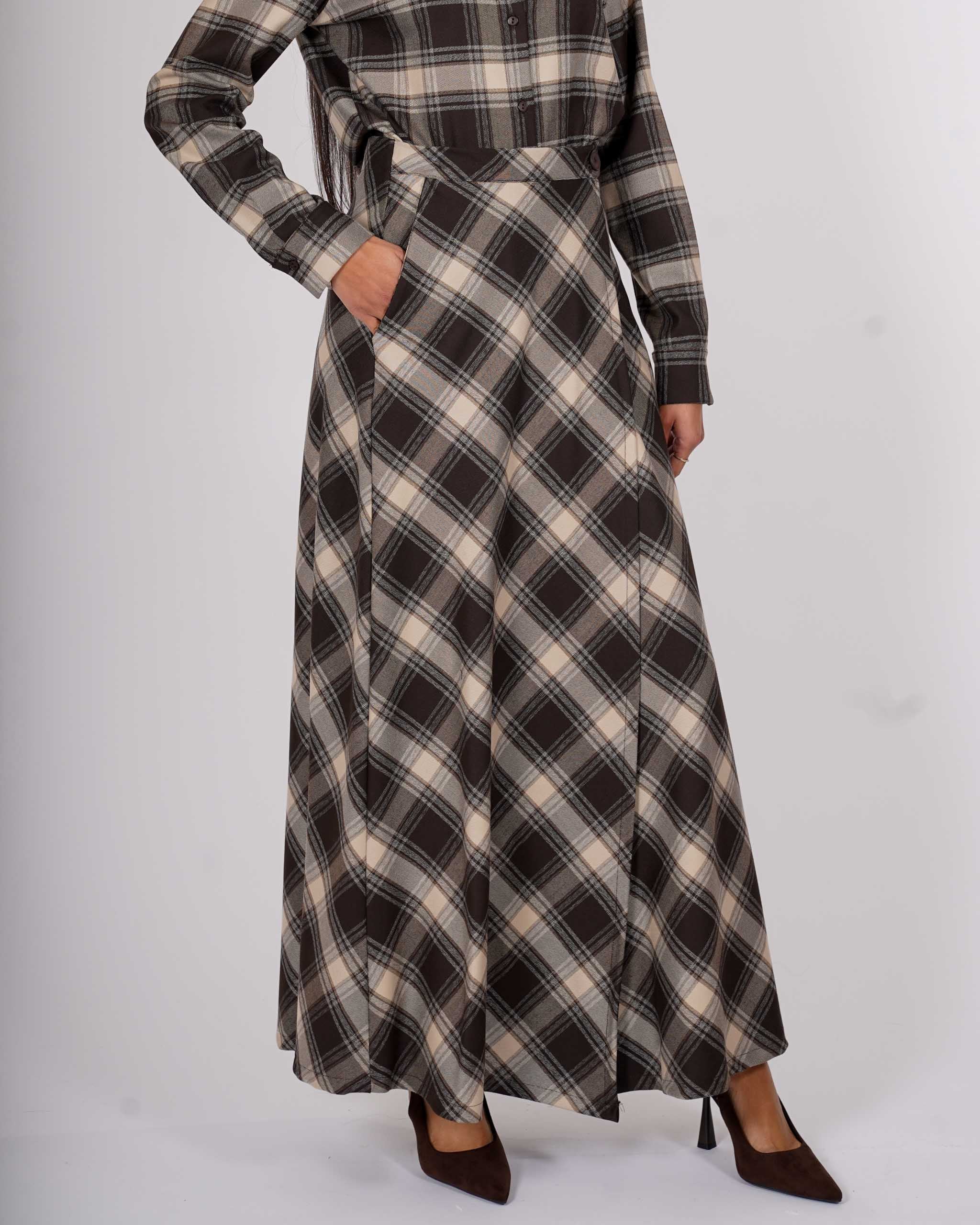 Gonna lunga stampa check - Rispettosa