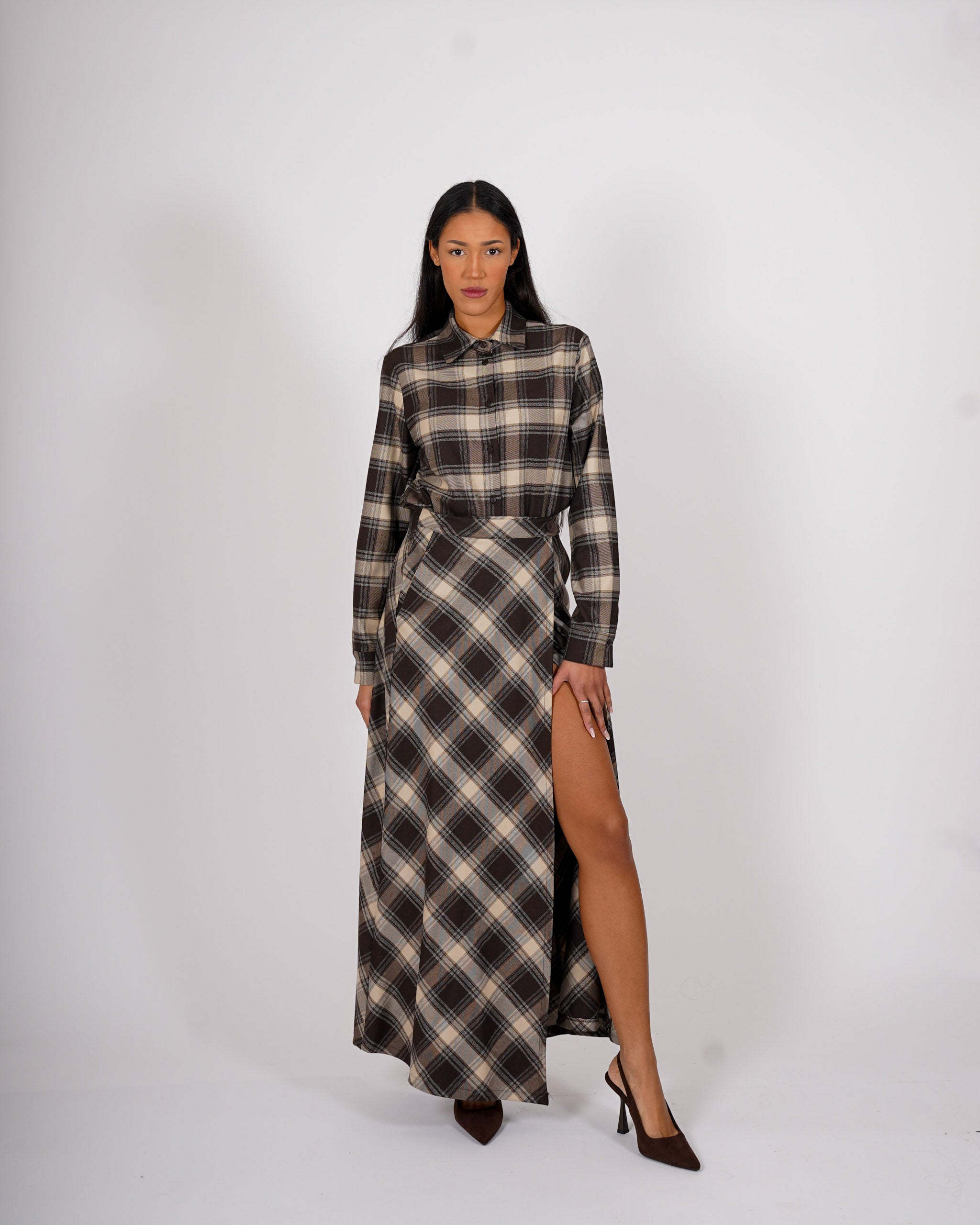 Camicia regular fit stampa check - Mirleft