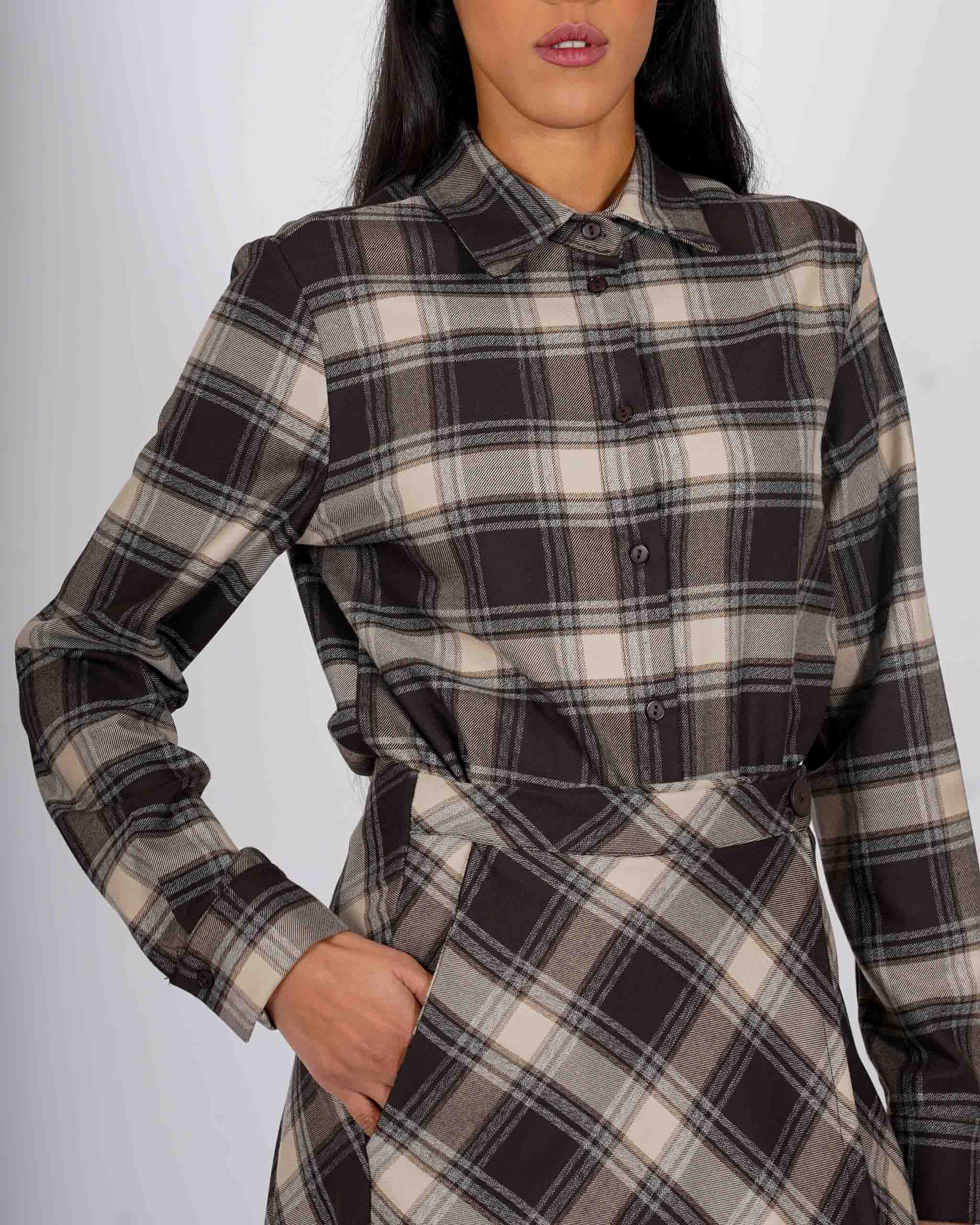 Camicia regular fit stampa check - Mirleft