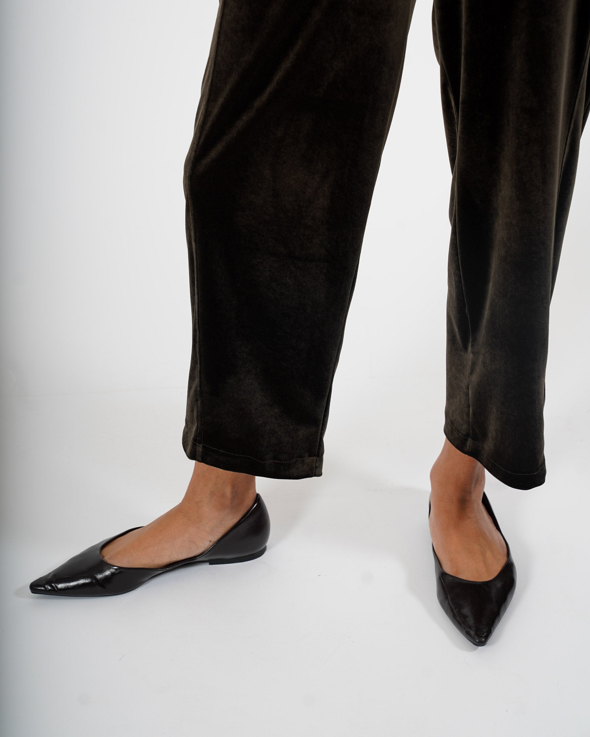 Pantaloni baloon in velluto liscio - Topazia