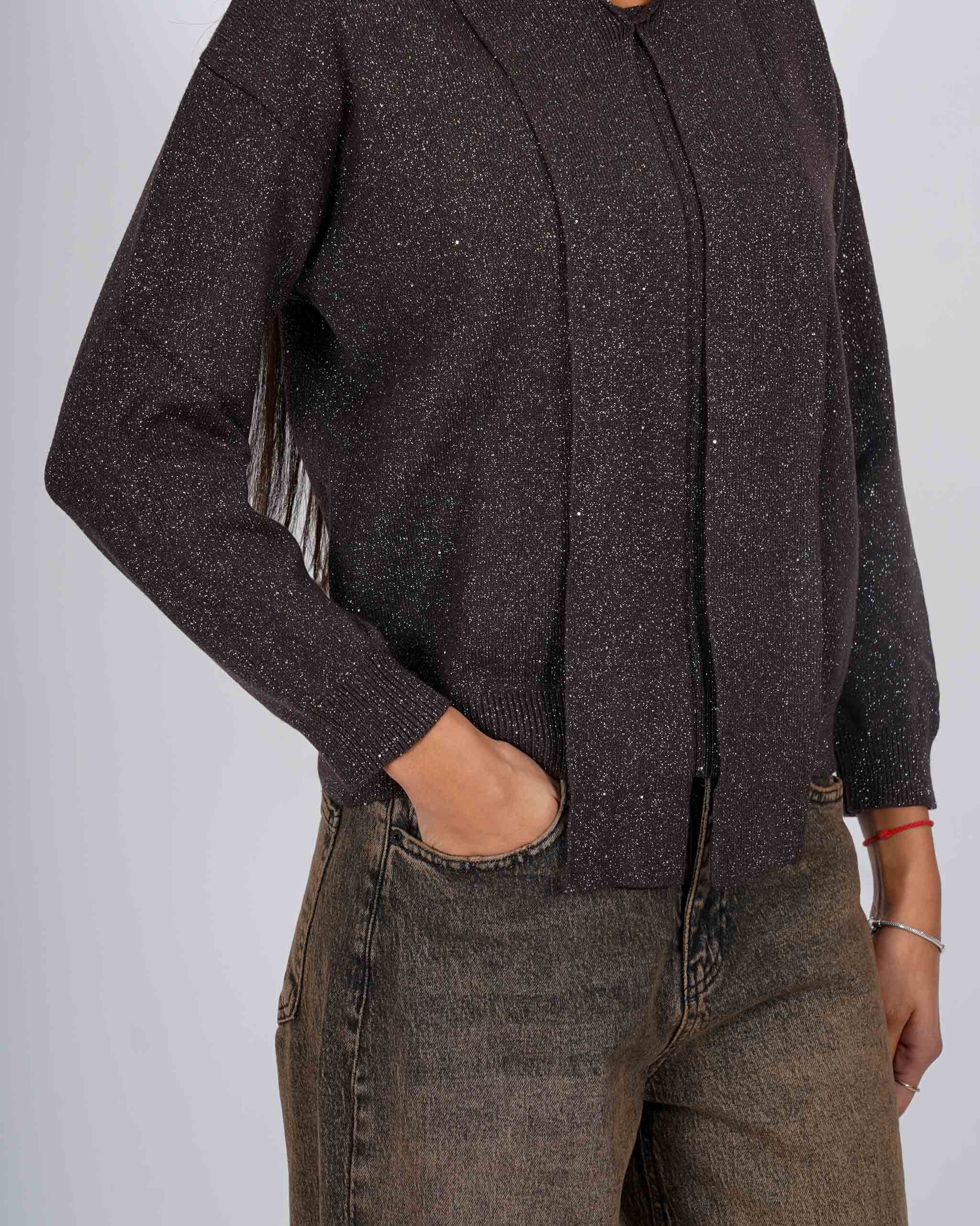 Maglia con nodo trama lurex - Sicura