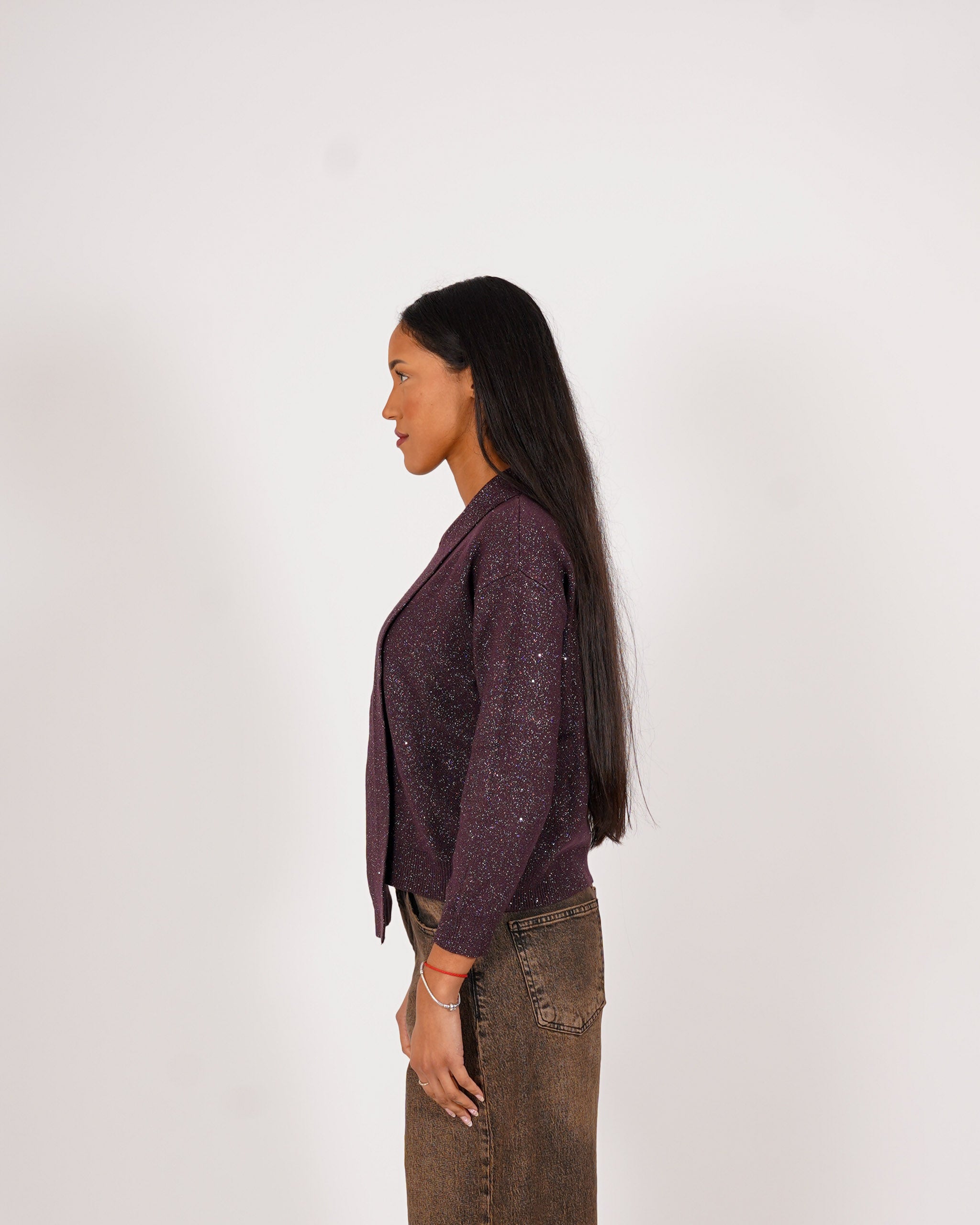 Maglia con nodo trama lurex - Sicura