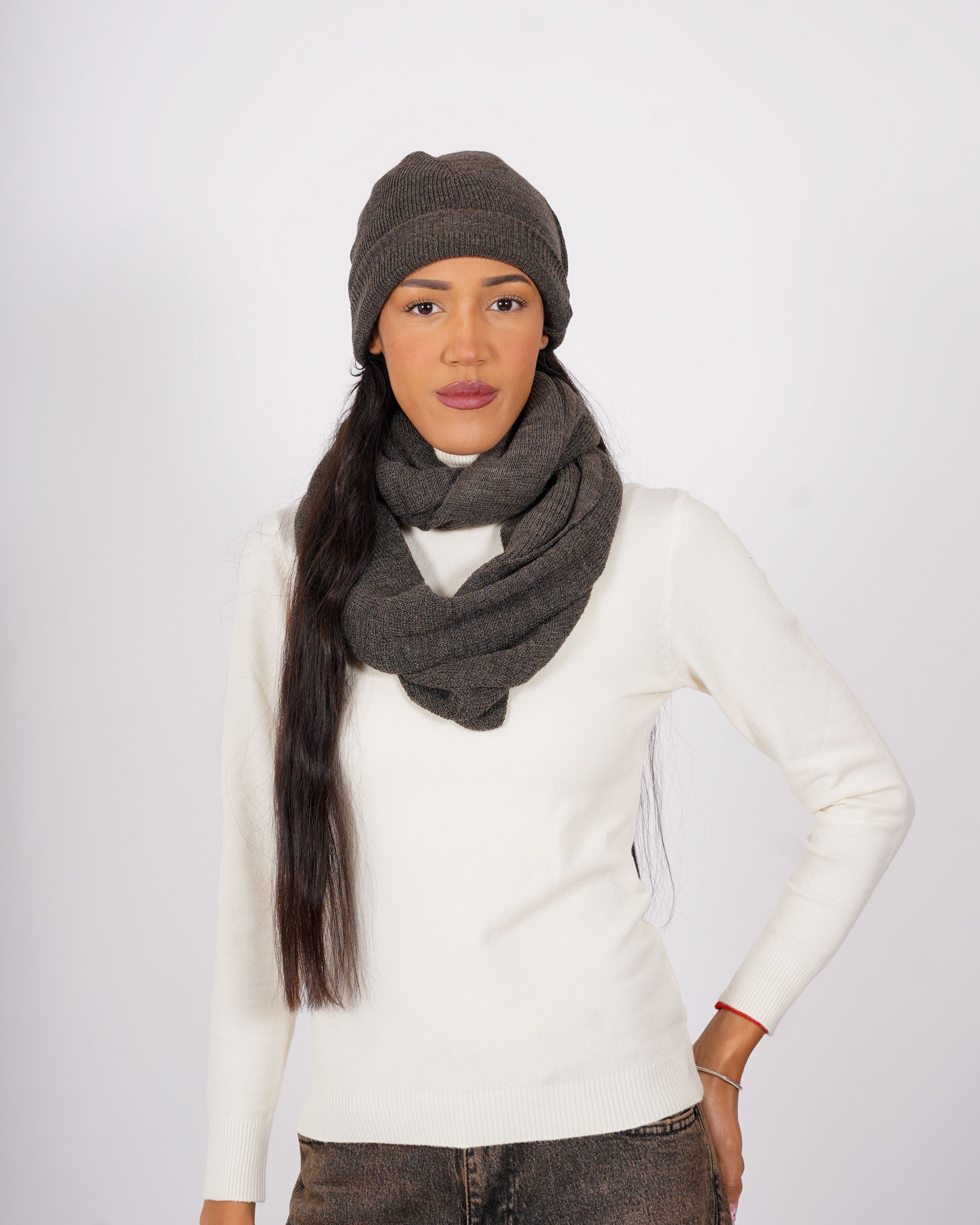 Sciarpa in maglia trama lurex - 1205