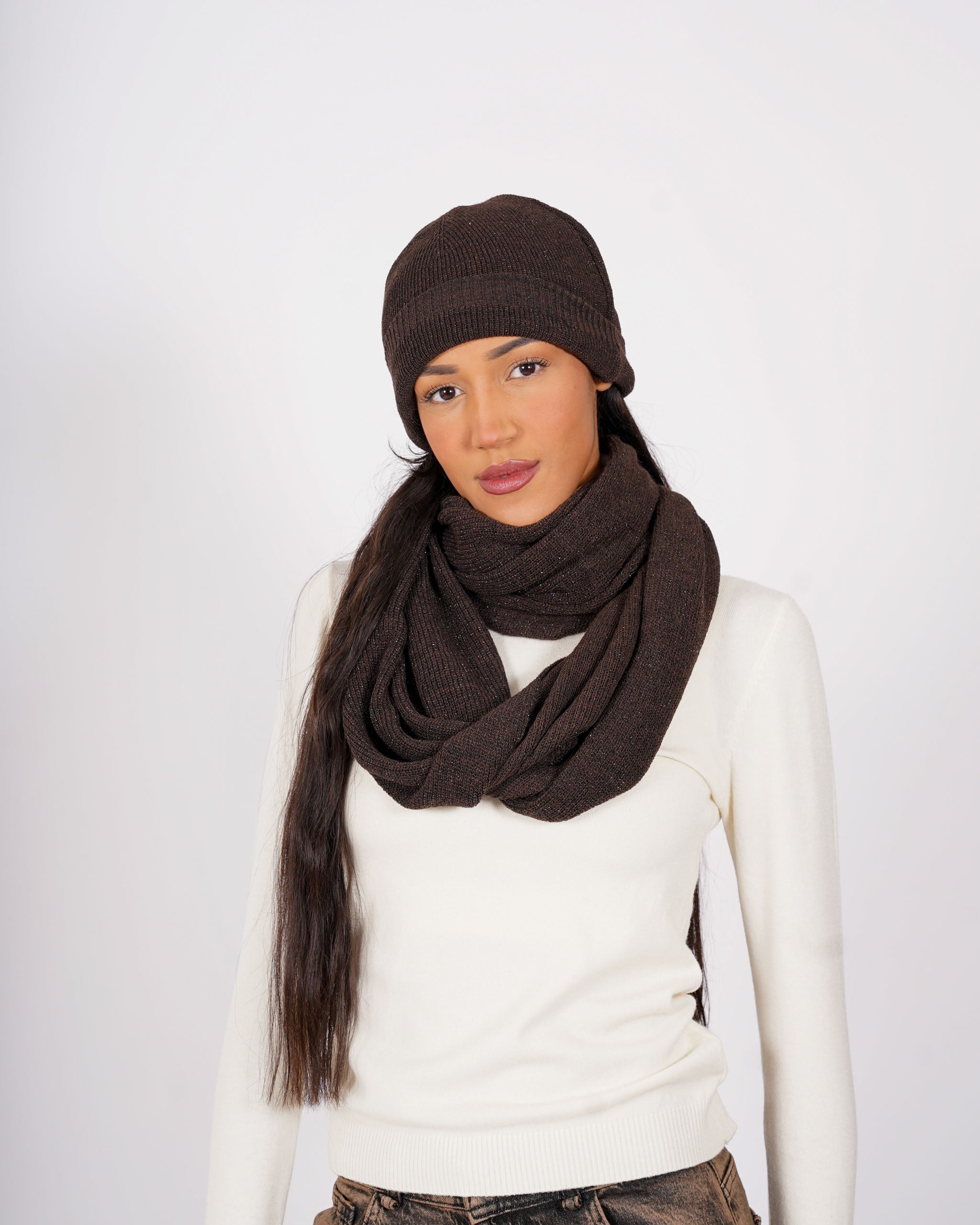 Sciarpa in maglia trama lurex - 1205