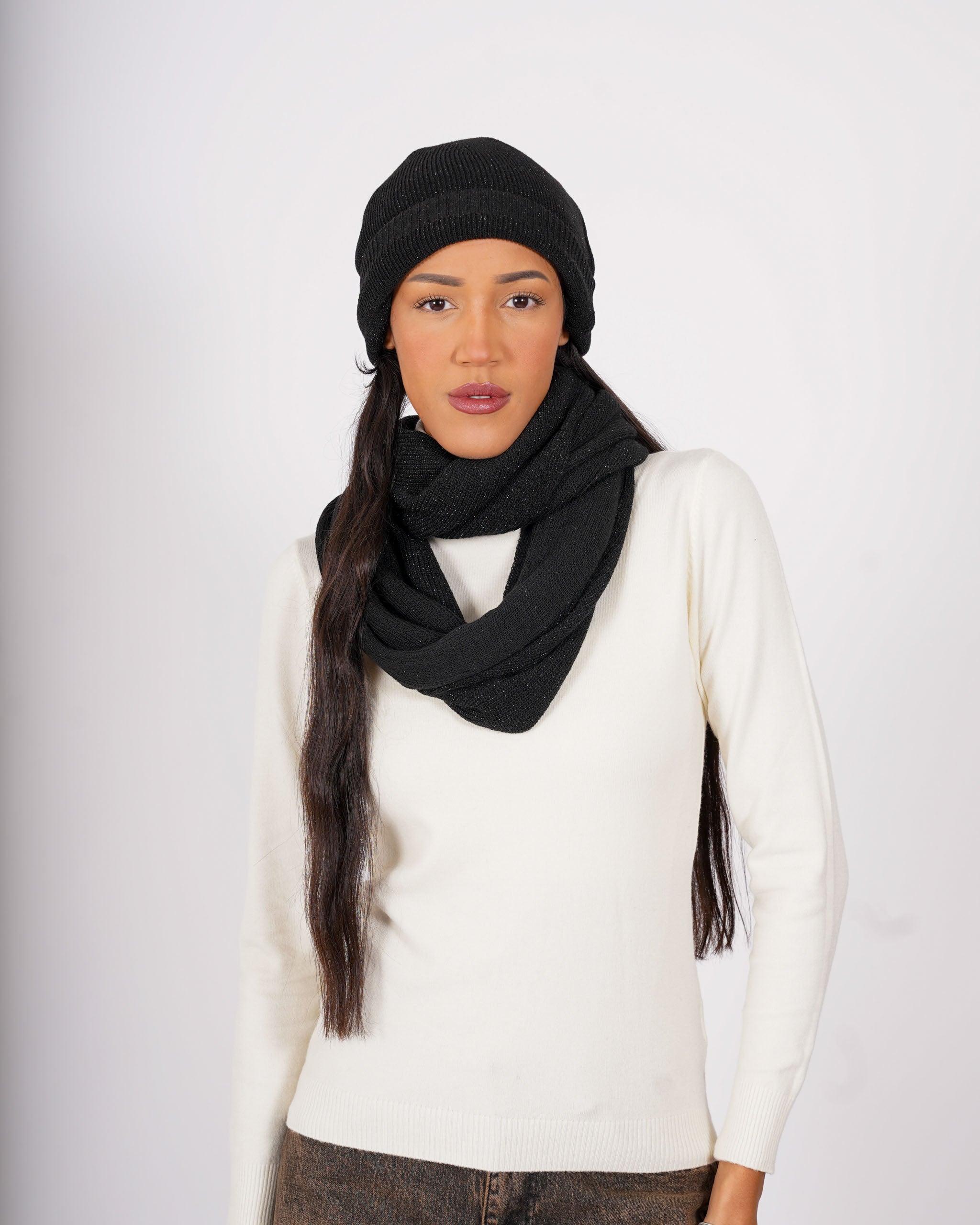 Sciarpa in maglia trama lurex - 1205