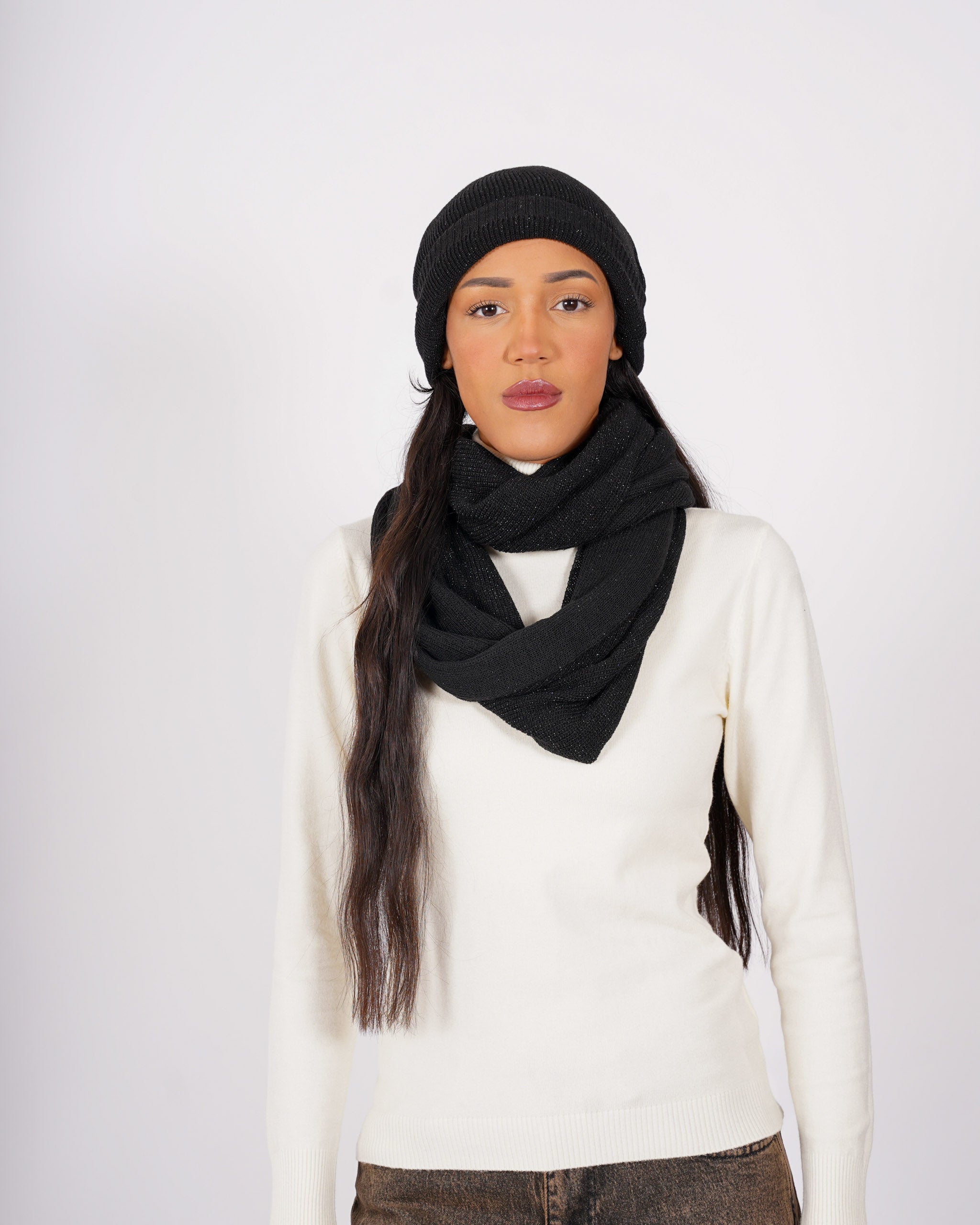 Sciarpa in maglia trama lurex - 1205