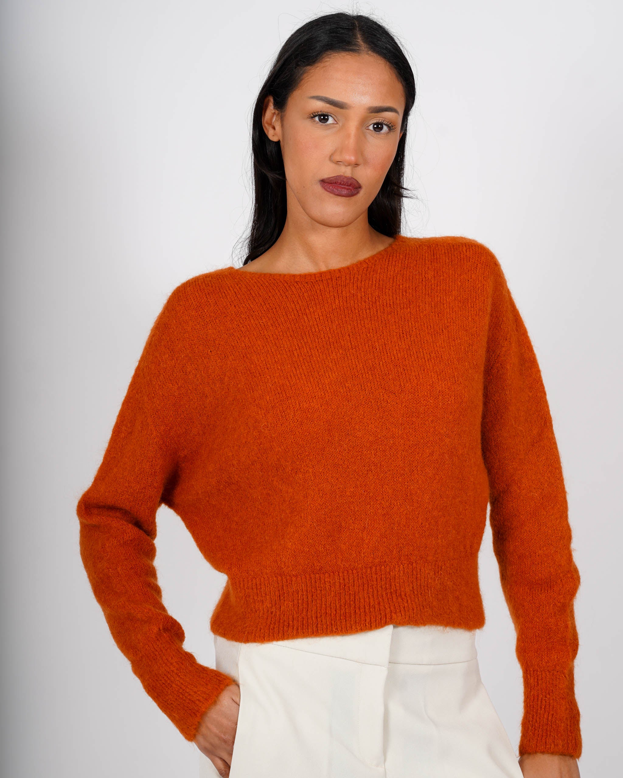 Maglia girocollo in mano mohair - Eduarda