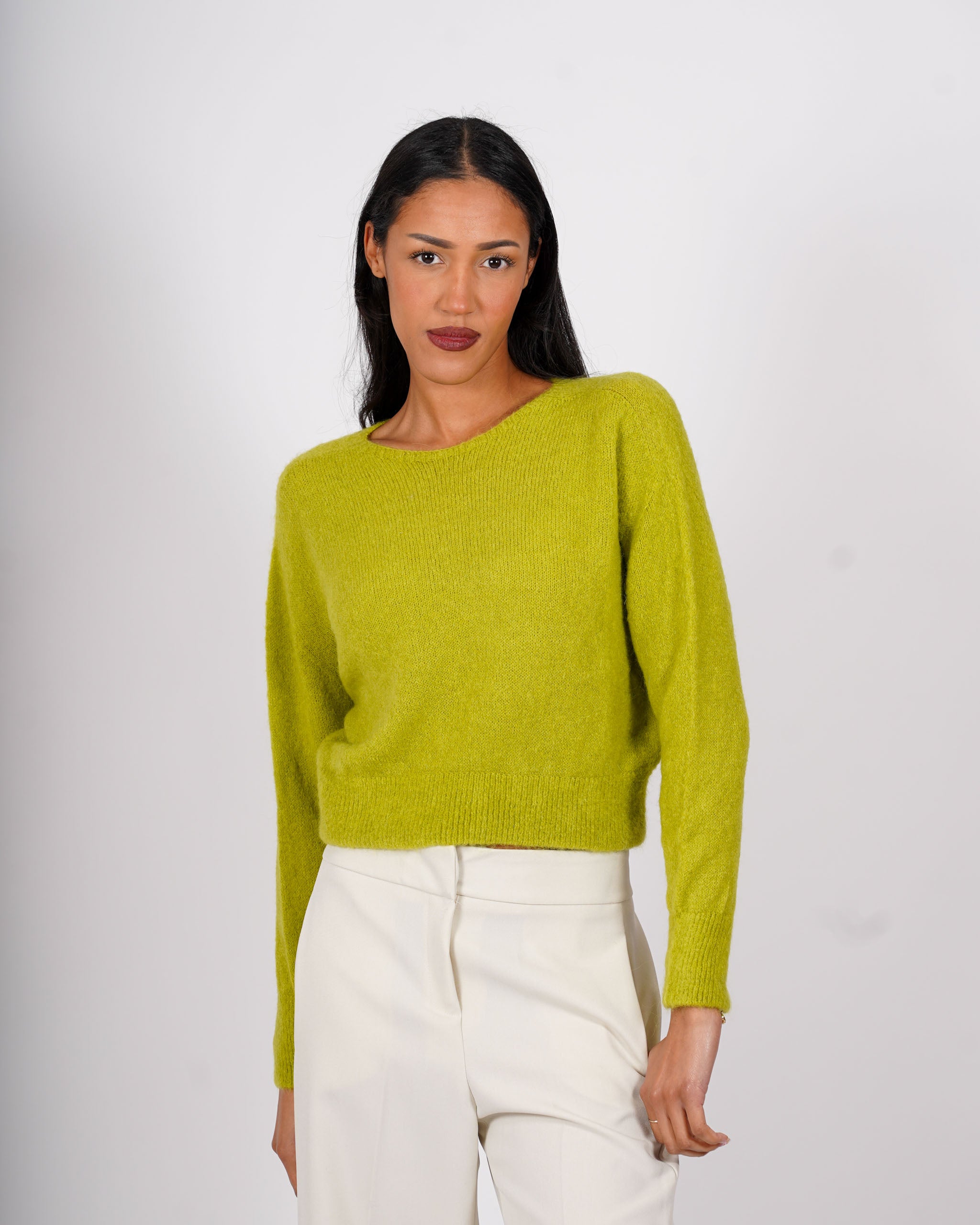 Maglia girocollo in mano mohair - Eduarda