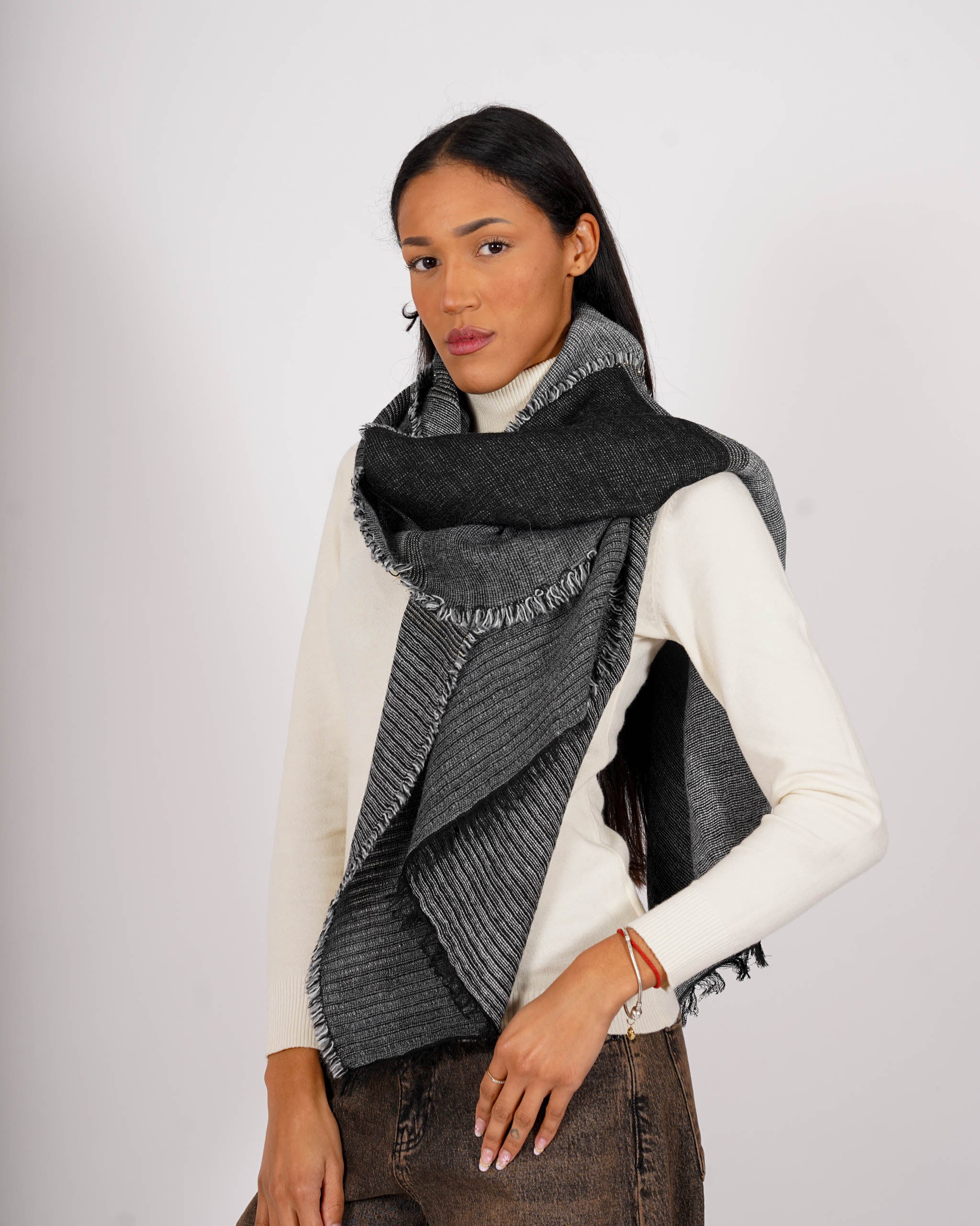 Sciarpa in maglia trama lurex - 7545