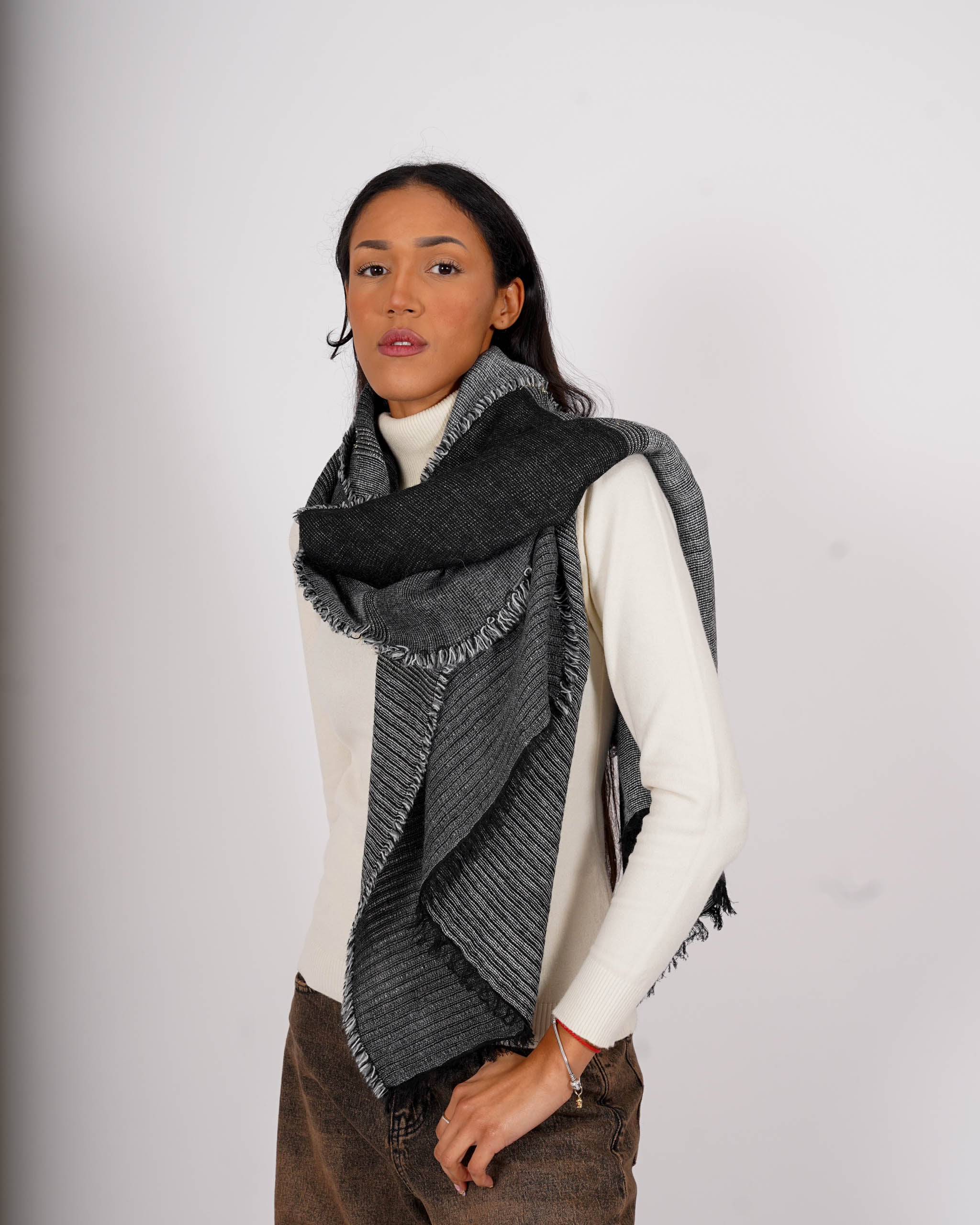 Sciarpa in maglia trama lurex - 7545