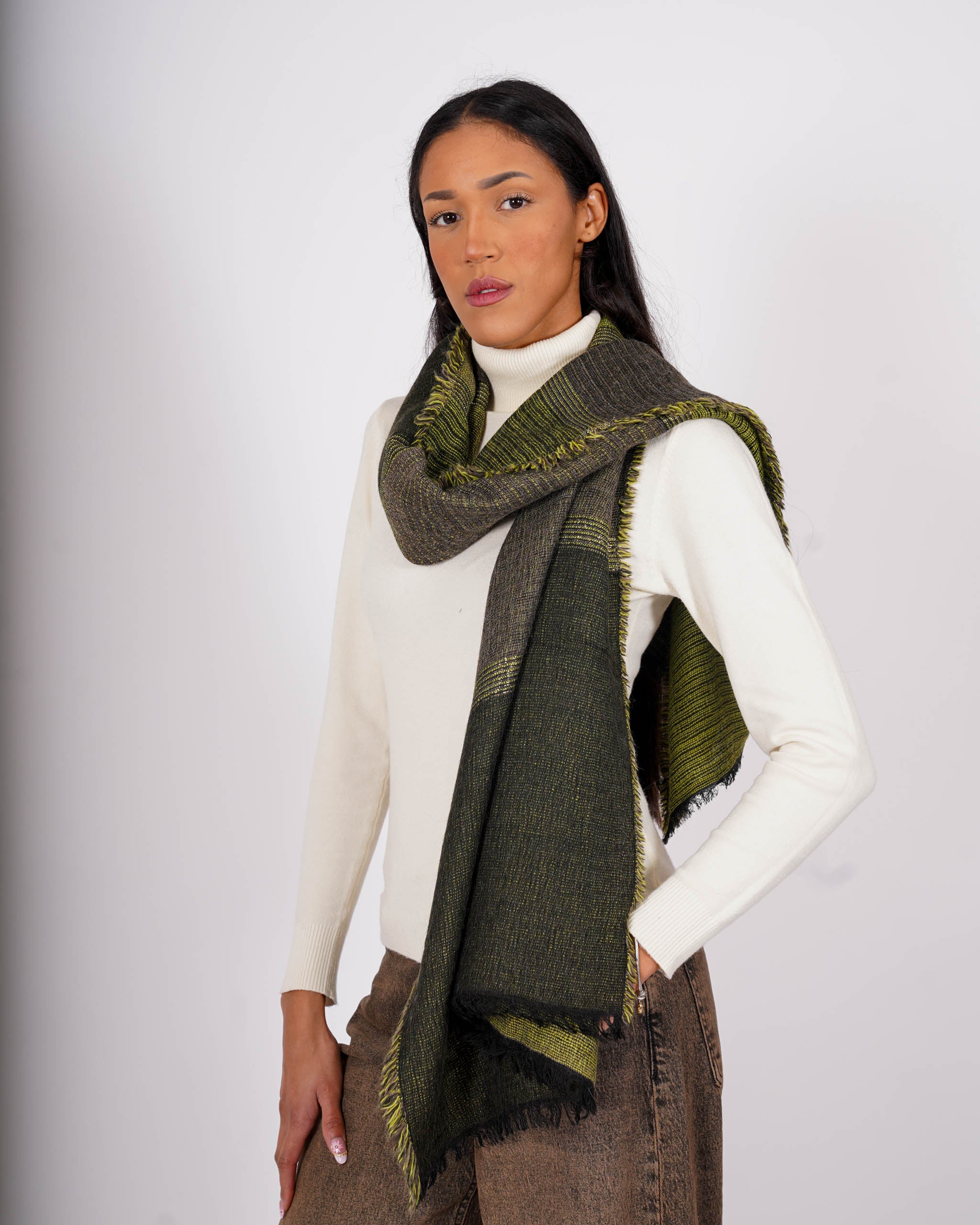 Sciarpa in maglia trama lurex - 7545