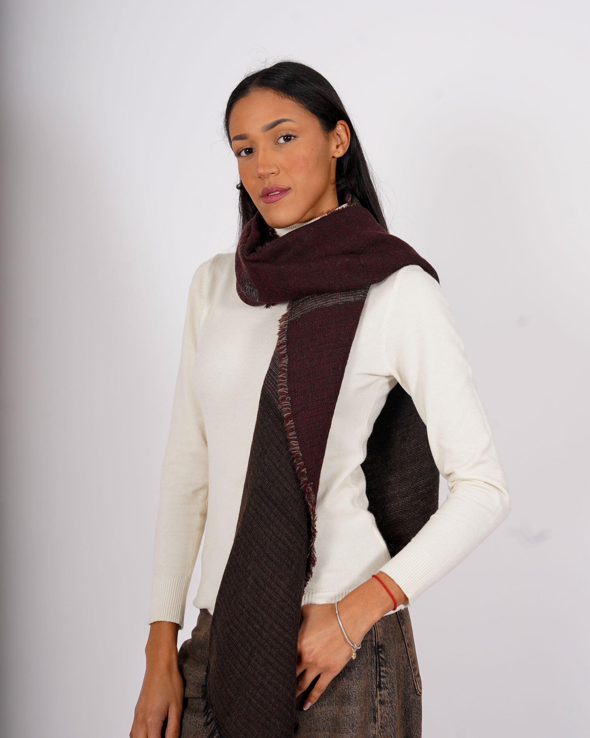 Sciarpa in maglia trama lurex - 7545