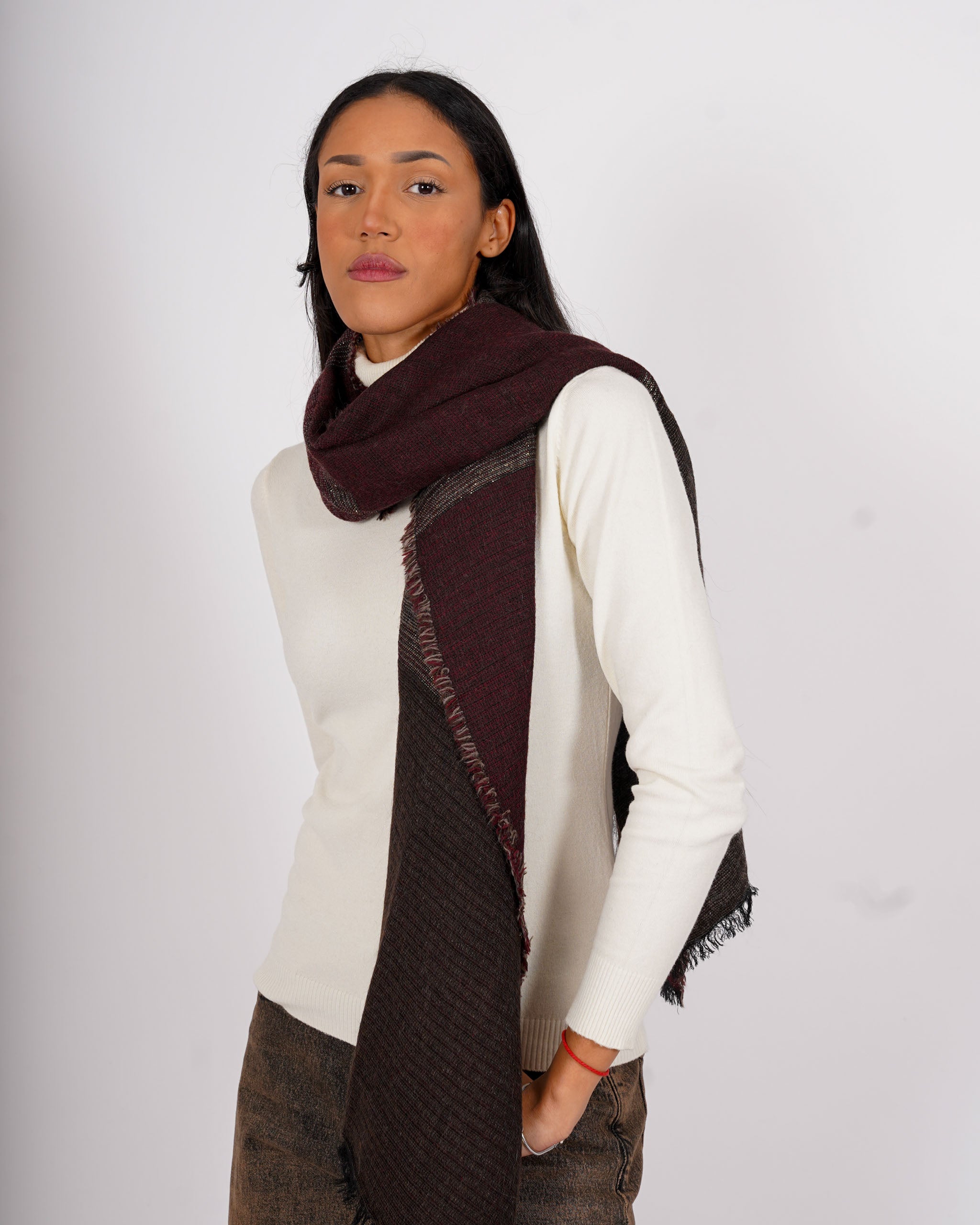 Sciarpa in maglia trama lurex - 7545