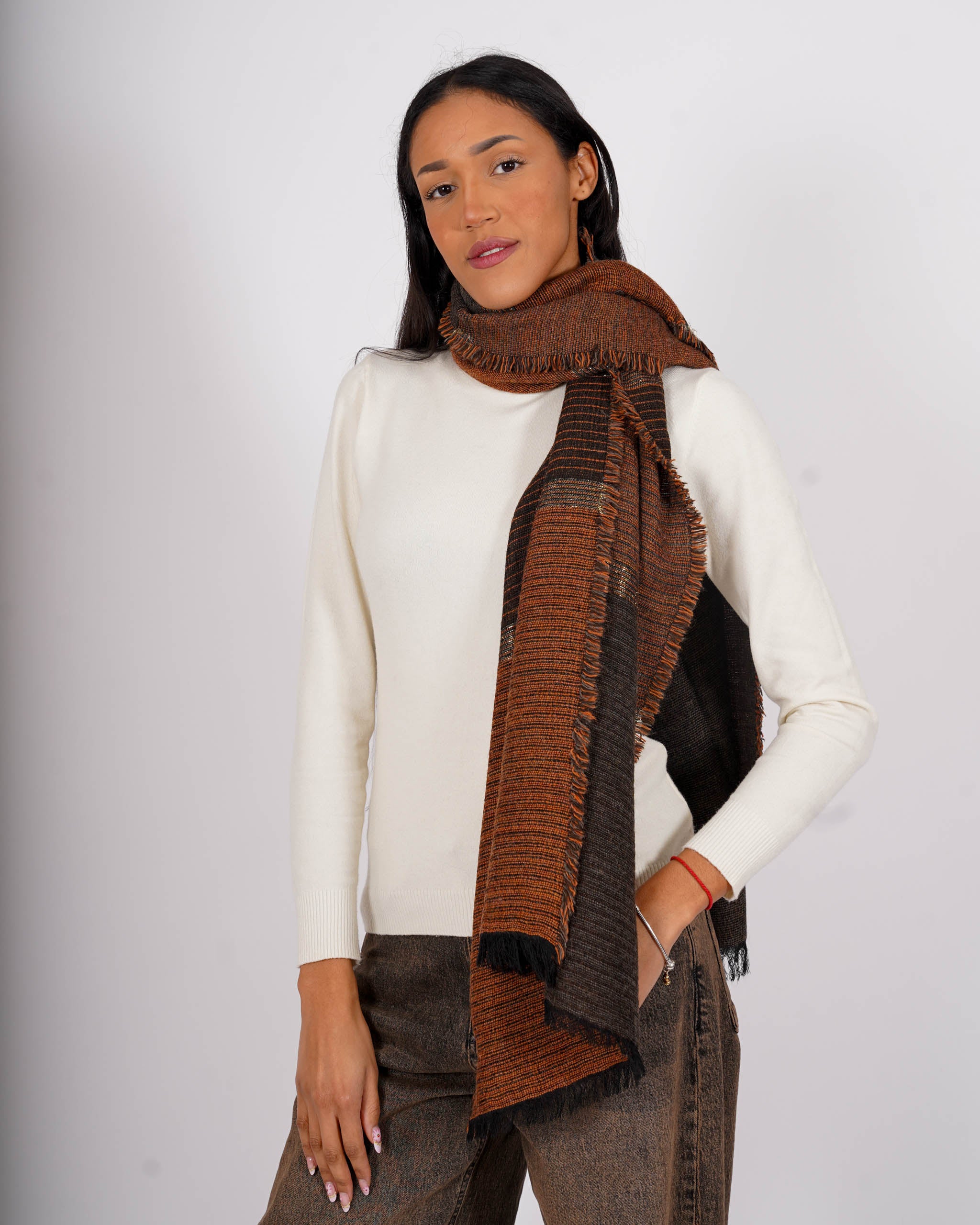 Sciarpa in maglia trama lurex - 7545