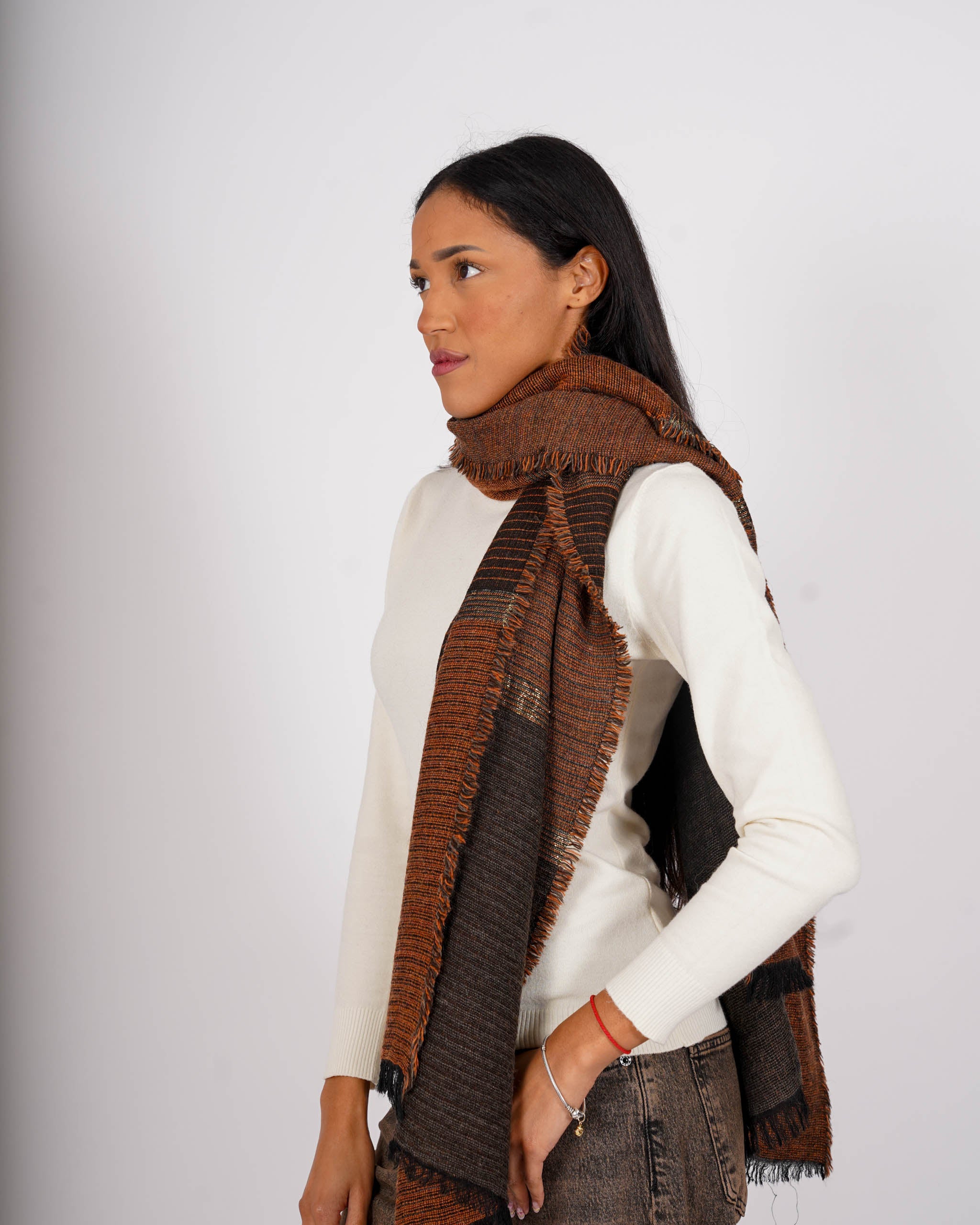 Sciarpa in maglia trama lurex - 7545