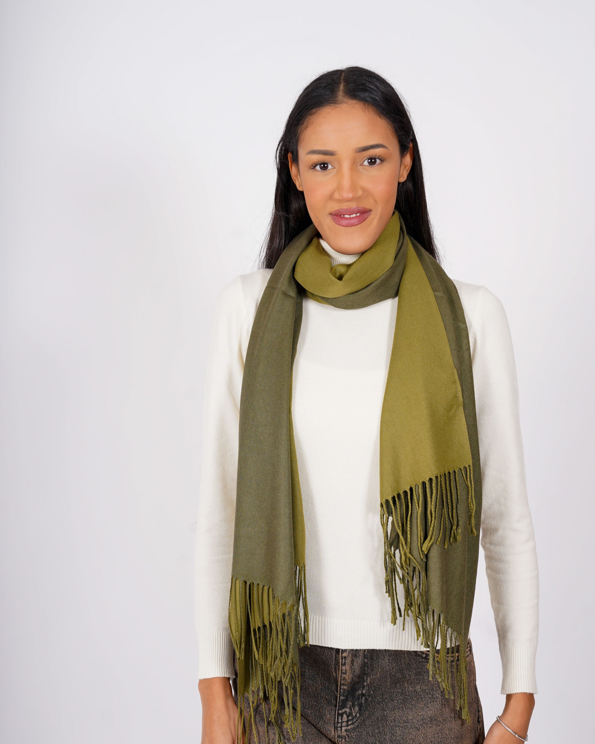 Sciarpa bicolor in misto lana - A2139