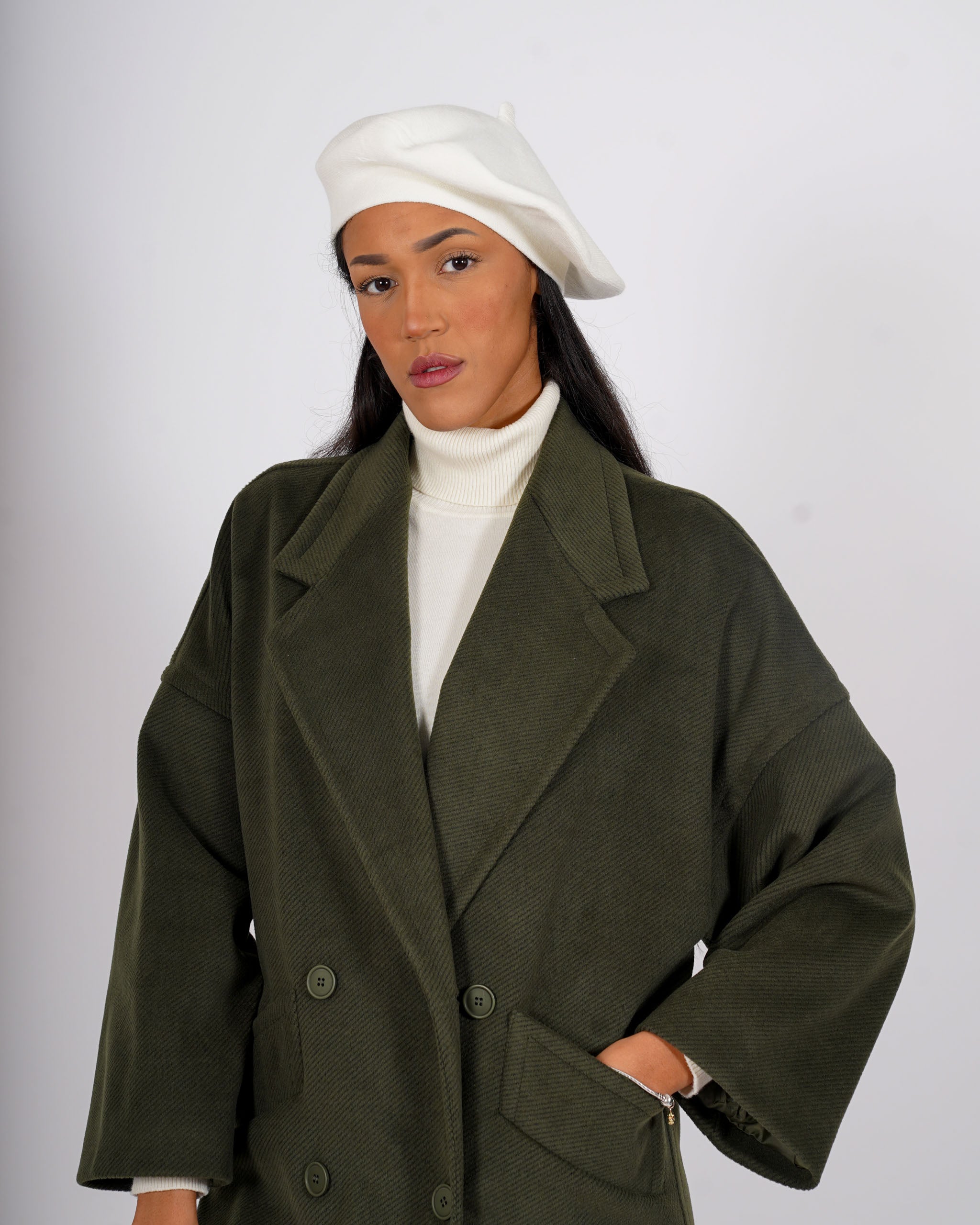 Cappello basco in misto lana - CA-18