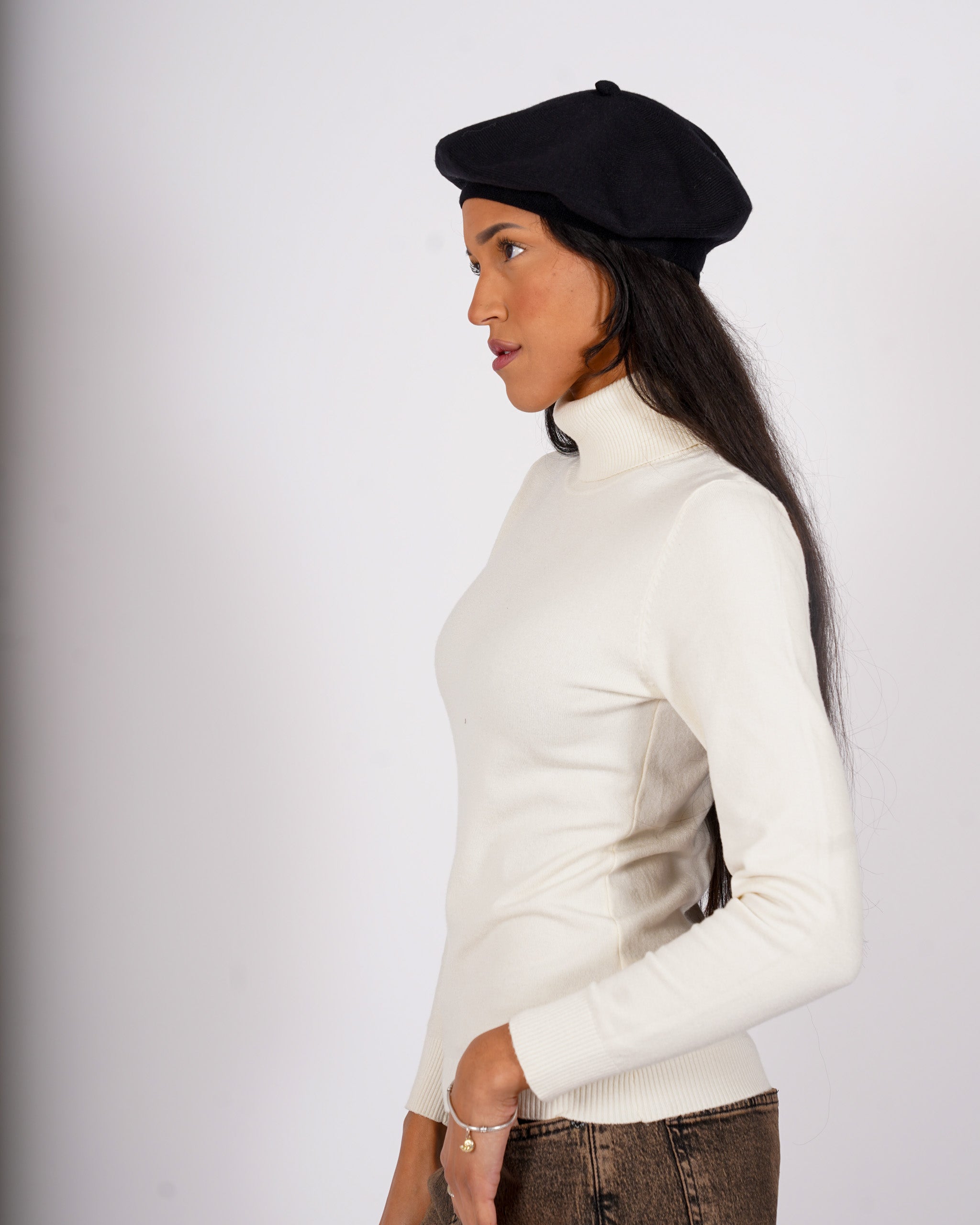 Cappello basco in misto lana - CA-18