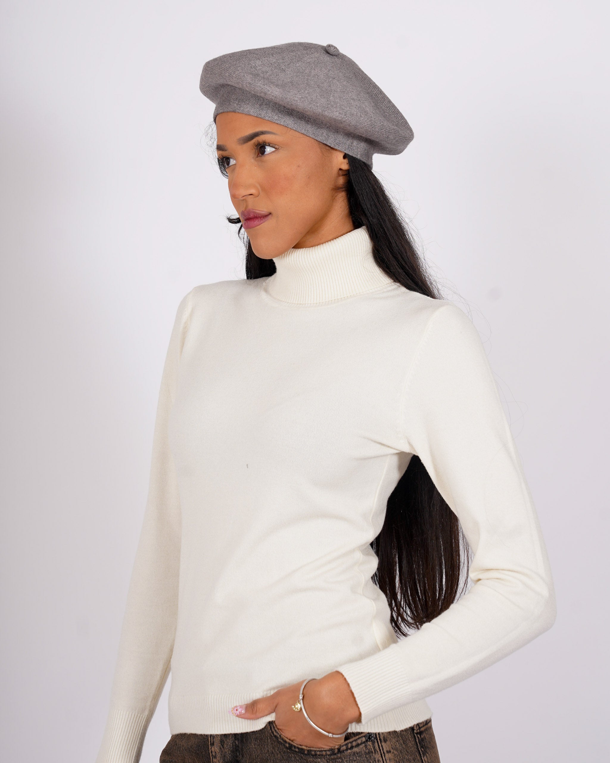 Cappello basco in misto lana - CA-18