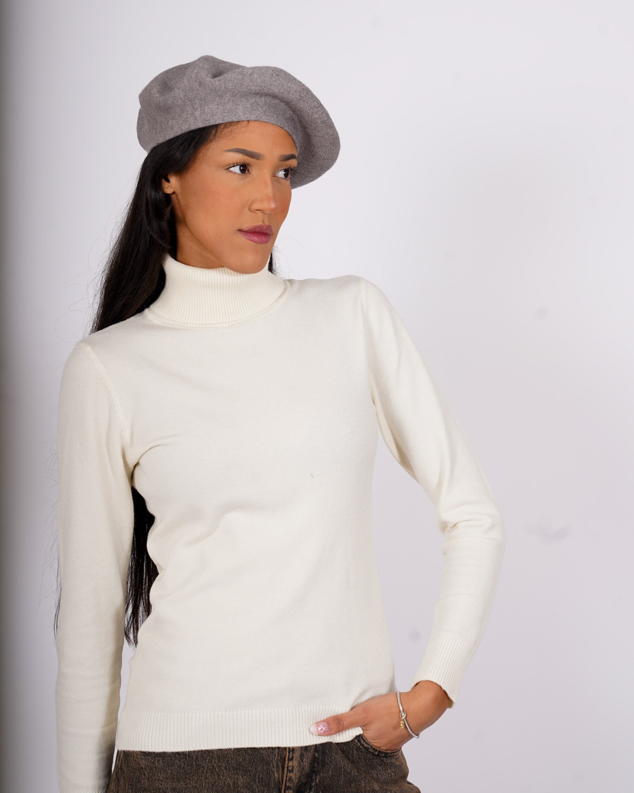 Cappello basco in misto lana - CA-18