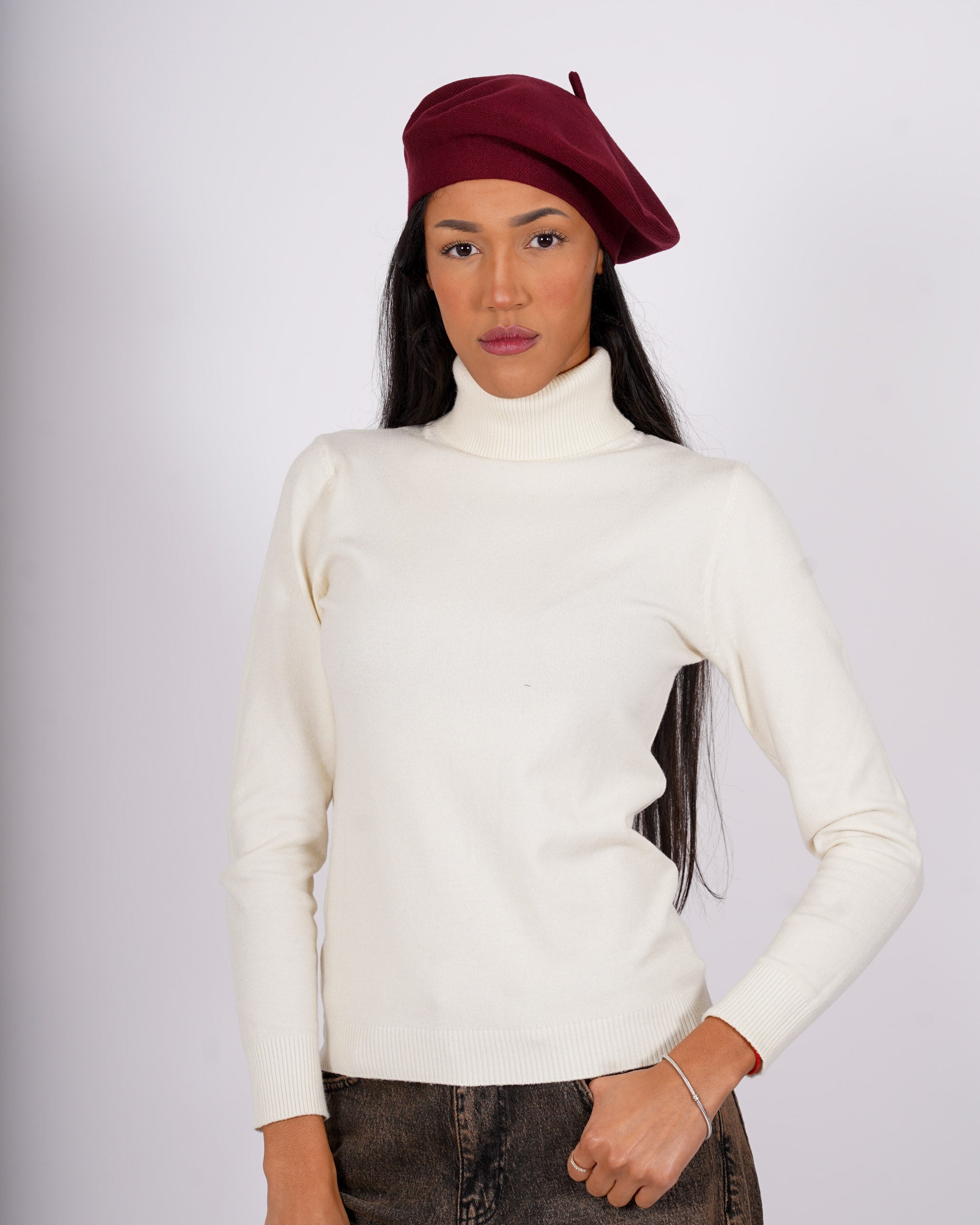 Cappello basco in misto lana - CA-18